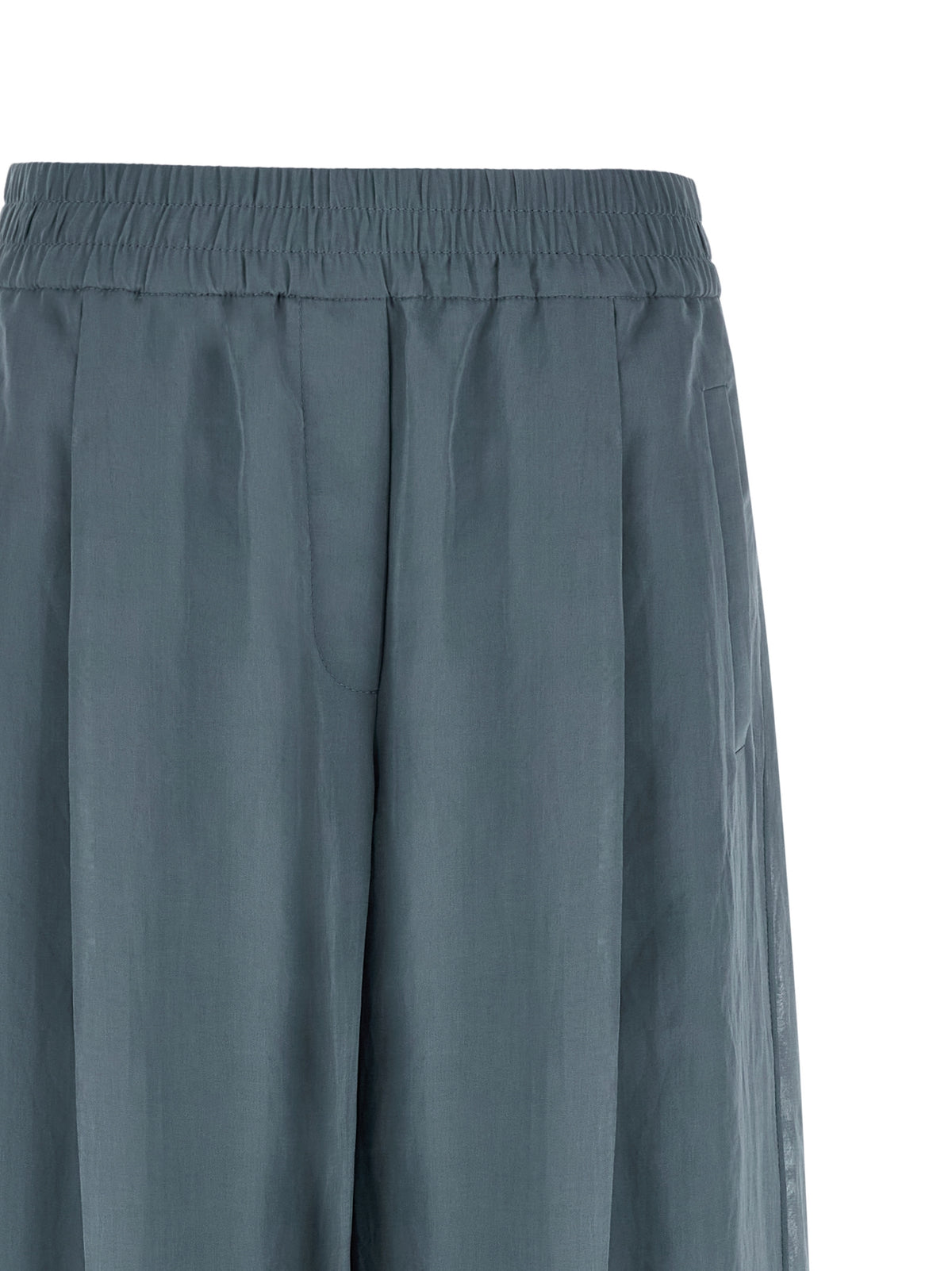 Brunello Cucinelli Blue Cotton Casual Pants - Timeless Elegance