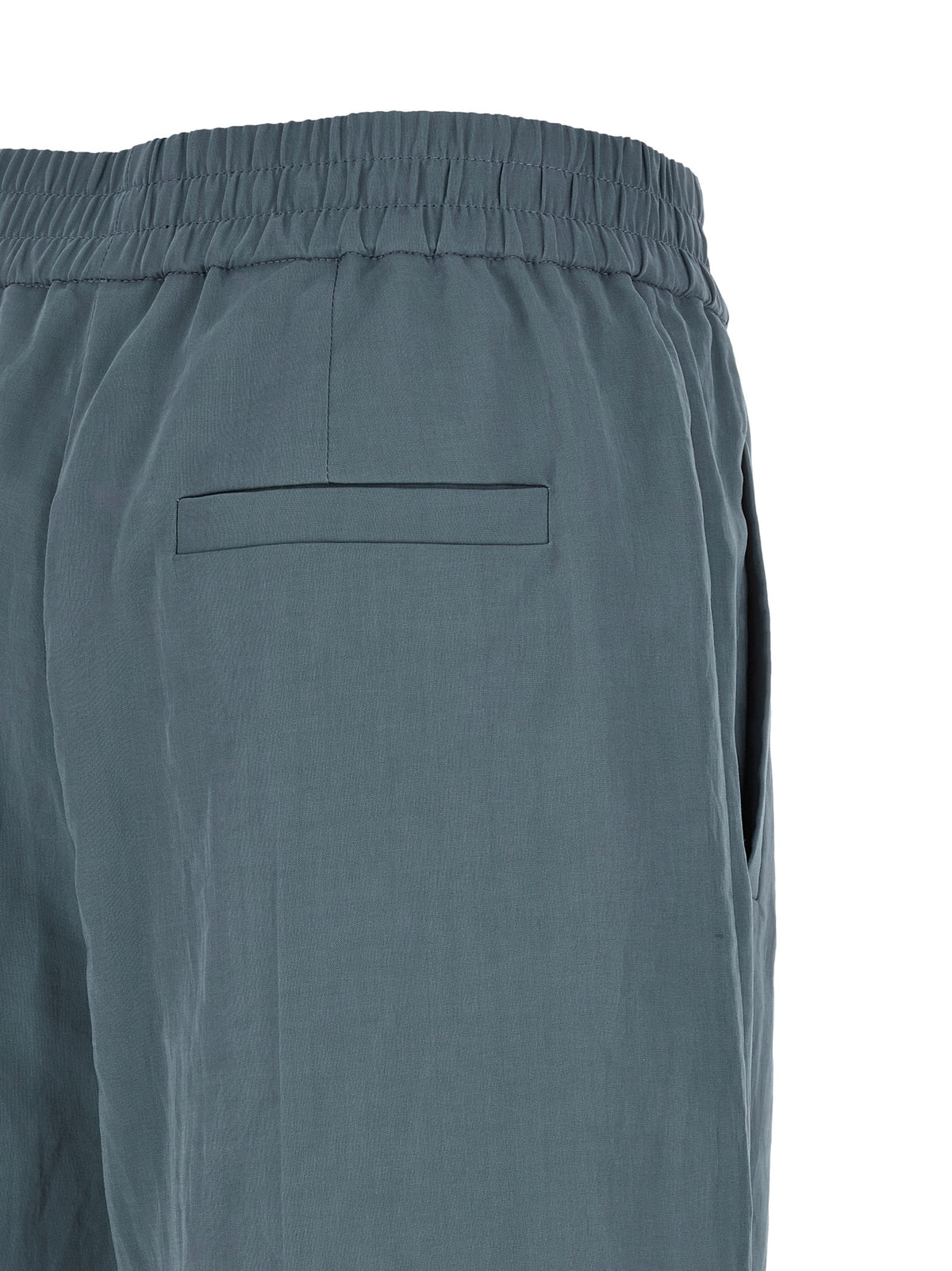 Brunello Cucinelli Blue Cotton Casual Pants – Effortless Elegance