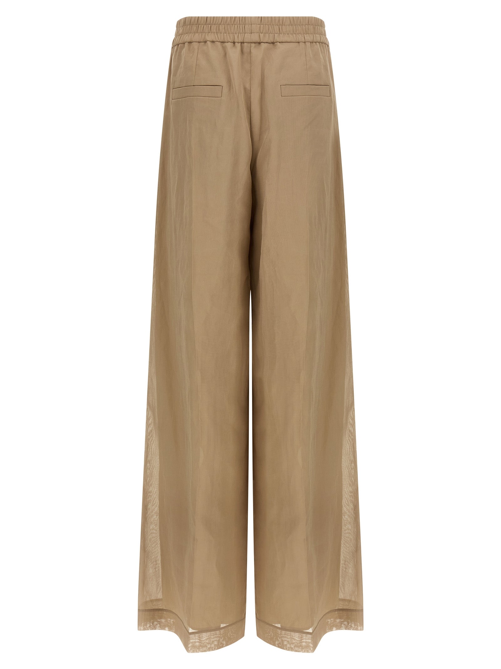Brunello Cucinelli Beige Cotton Casual Pants - Artisanal Luxury
