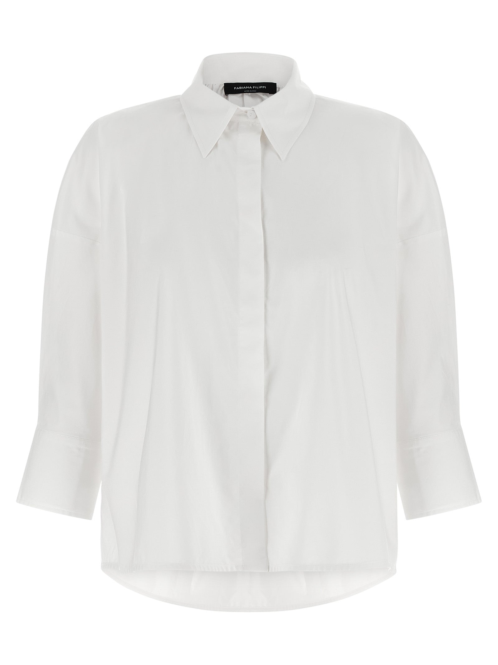 Discover the Fabiana Filippi White Cotton Blouse, a masterpiece of elegance crafted in Italy, blending luxurious cotton with sophisticated design for timeless allure.