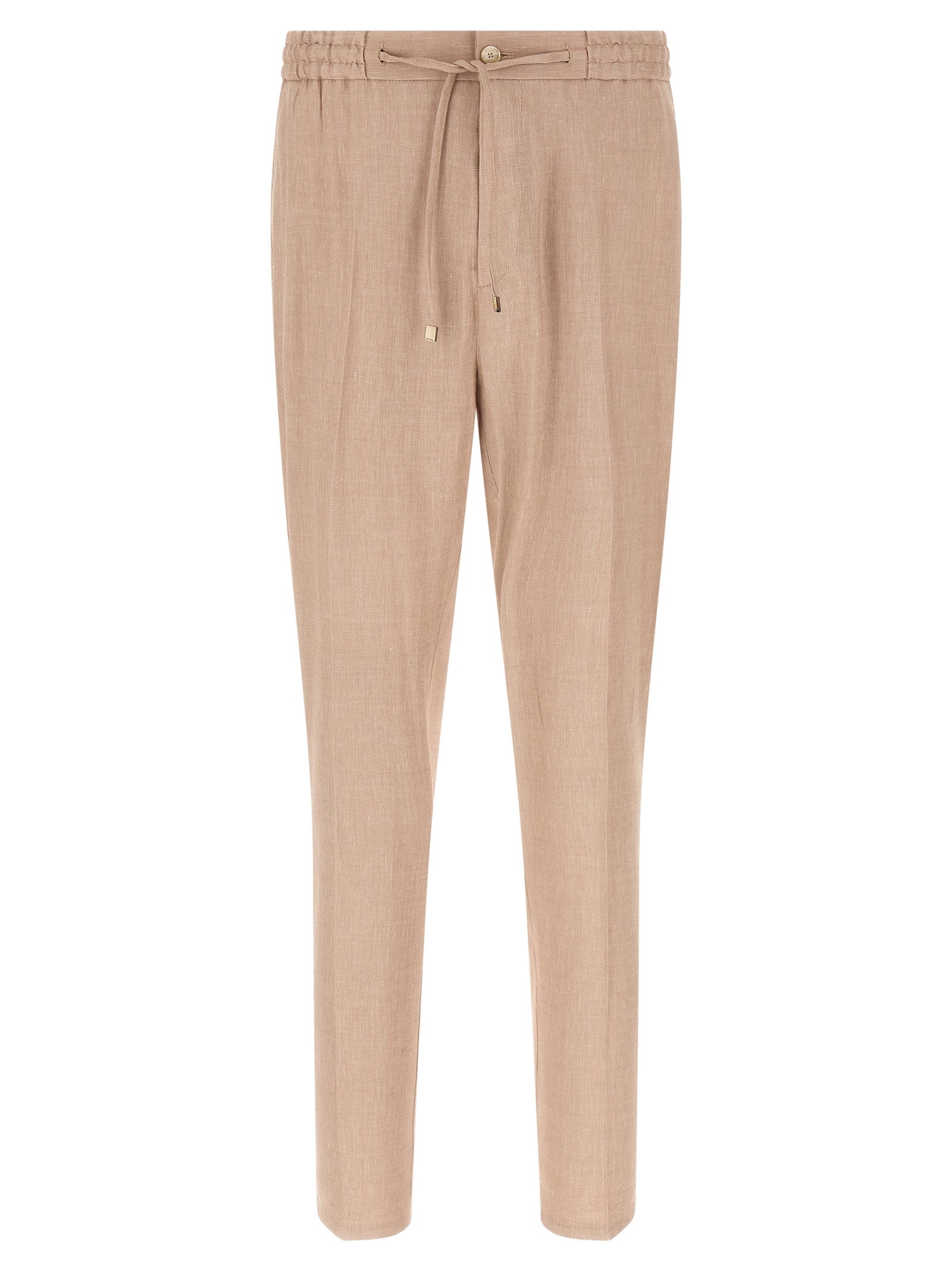 Experience the exquisite Etro Beige Linen Joggers, crafted in Italy from a luxurious linen blend, embodying artisanal elegance for the discerning individual.