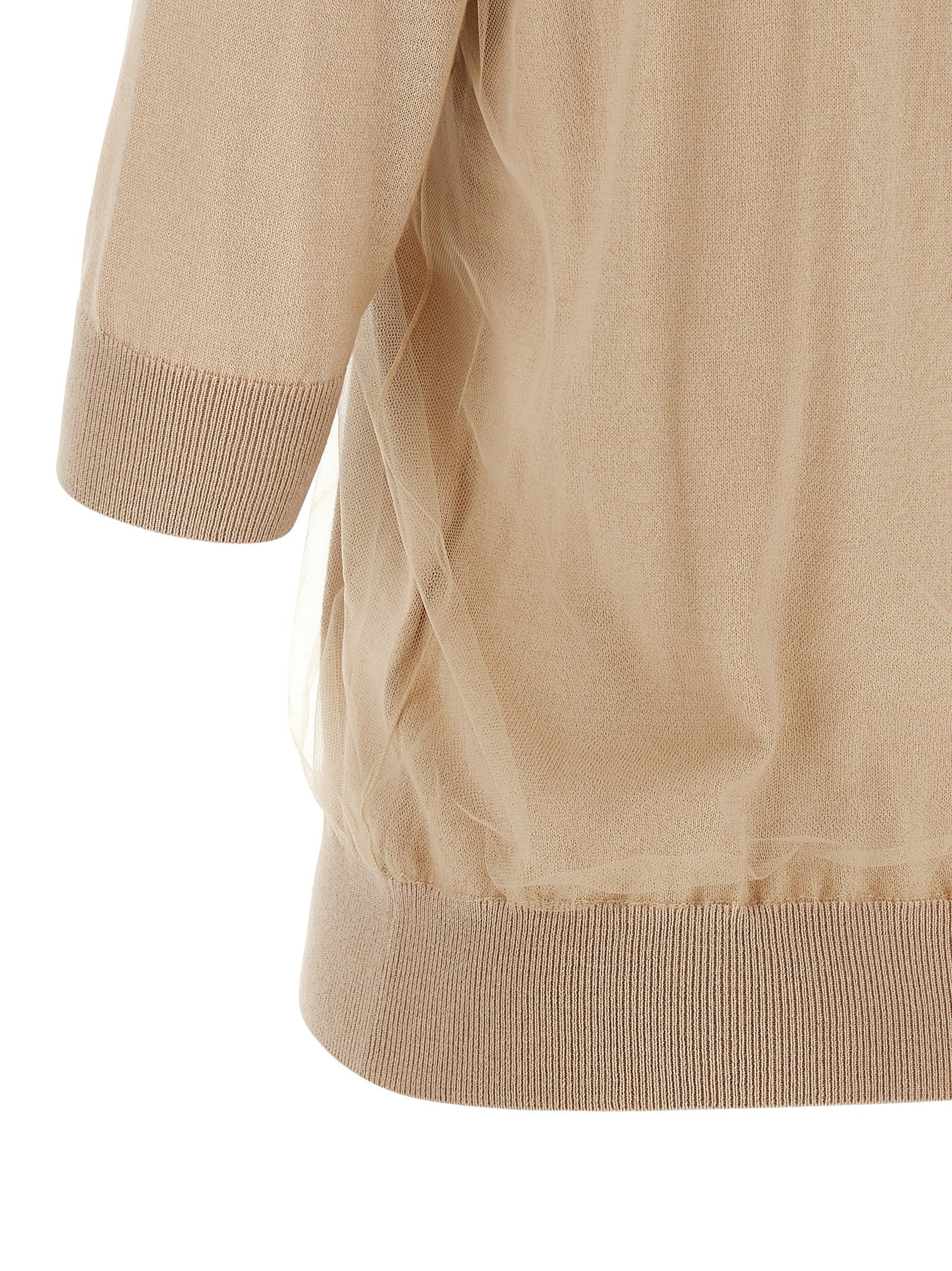 Indulge in the exquisite Fabiana Filippi Beige Virgin Wool Cardigan, a luxurious blend of virgin wool and cotton, embodying timeless elegance and sophisticated craftsmanship.