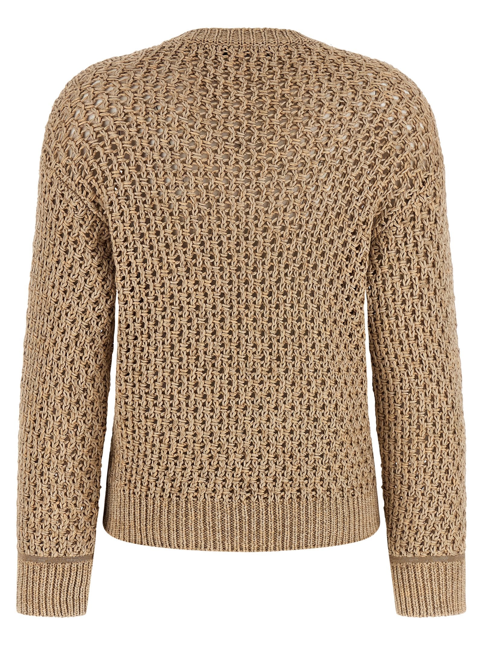 Indulge in the artisanal luxury of the Fabiana Filippi Brown Cotton Cardigan, crafted from a sumptuous blend of cotton and yak wool, perfect for elevating any wardrobe.