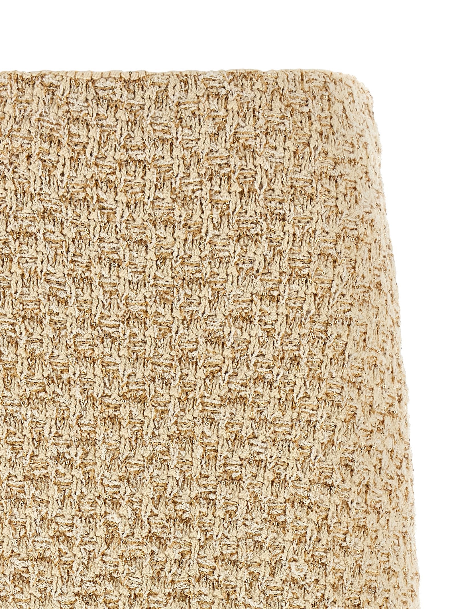 Fabiana Filippi Gold Cotton Midi Skirt