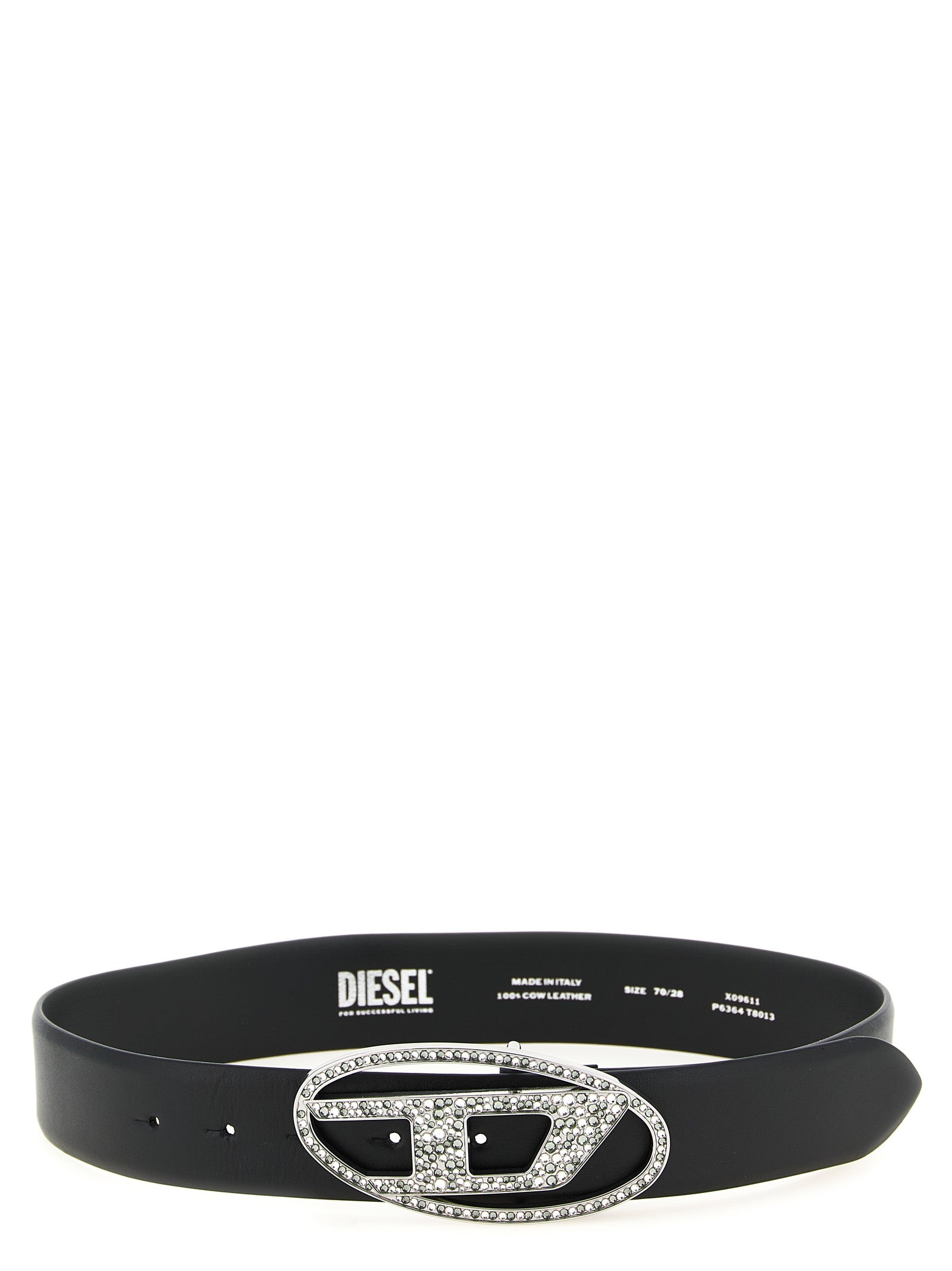 DIESEL Black Leather Regular Belt - Artisanal Luxury Accessory