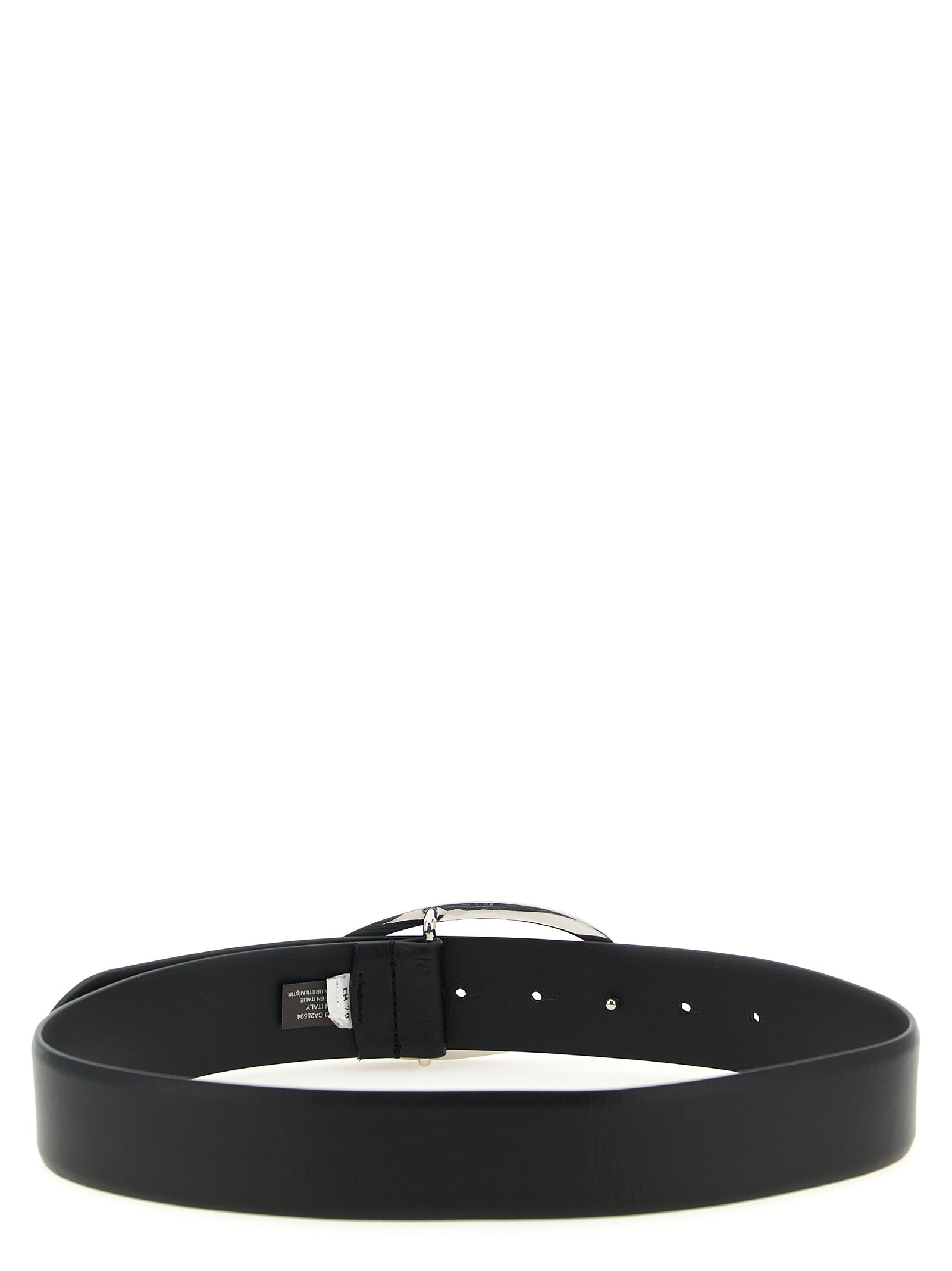 DIESEL Black Leather Regular Belt - Artisanal Luxury Accessory