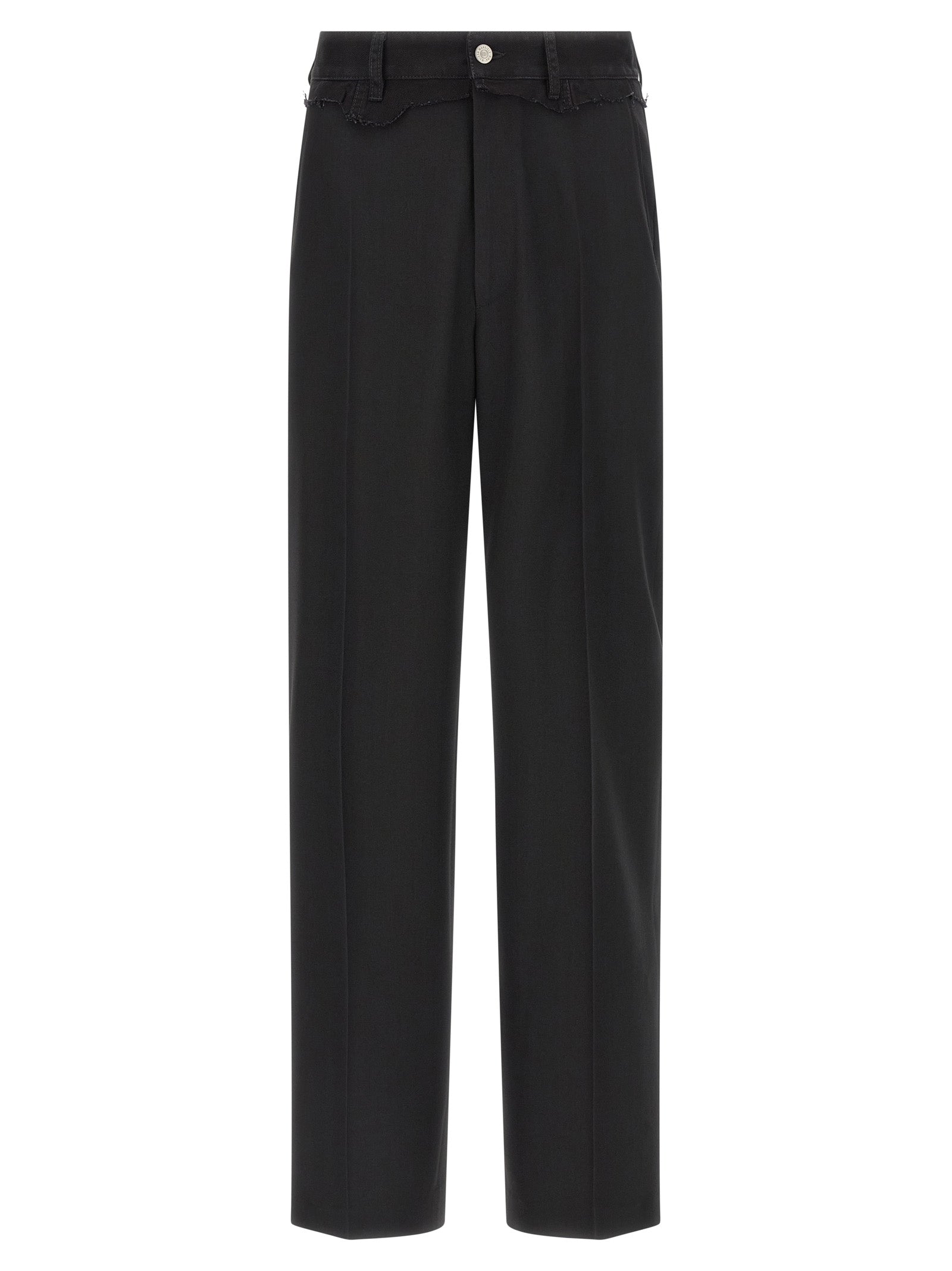 Discover the artisanal elegance of MM6 Maison Margiela's Black Polyester Casual Pants, crafted in Italy with a luxurious blend of fabrics for the modern connoisseur.