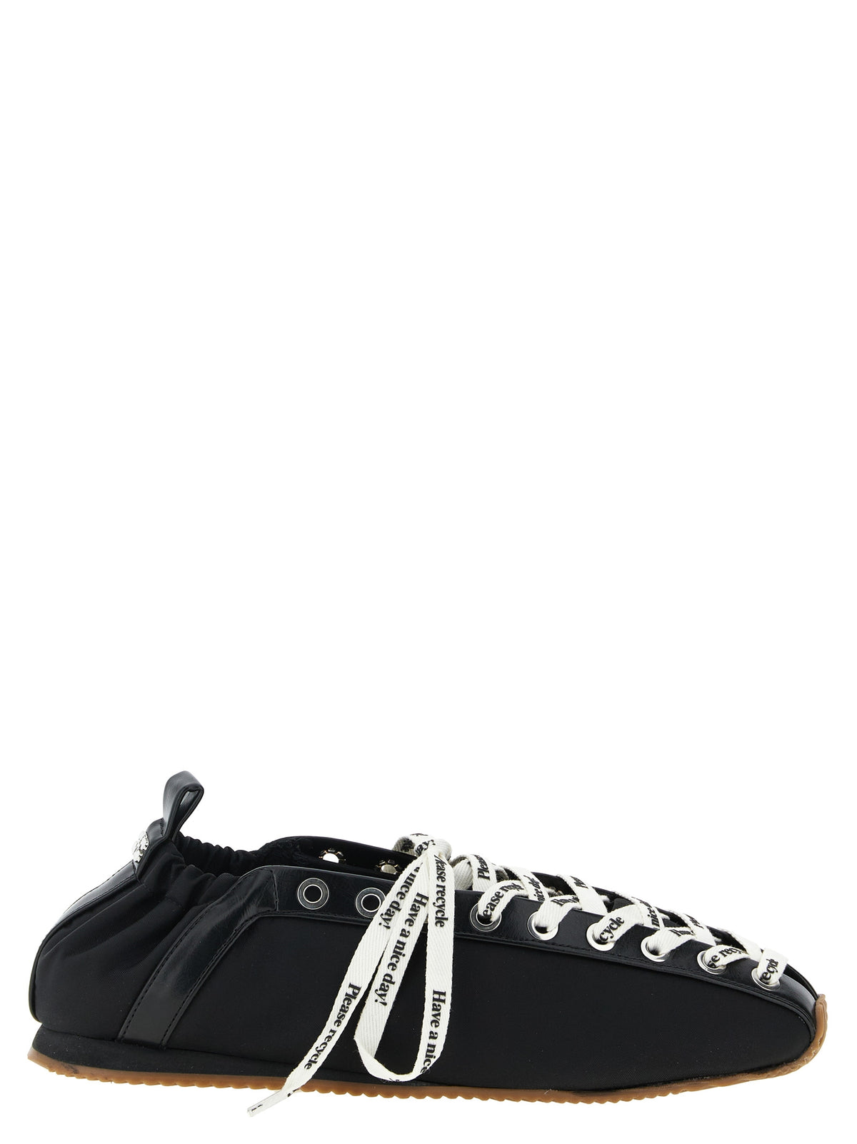 Ganni Black Polyamide Ballet Flats - Effortless Luxe Elegance