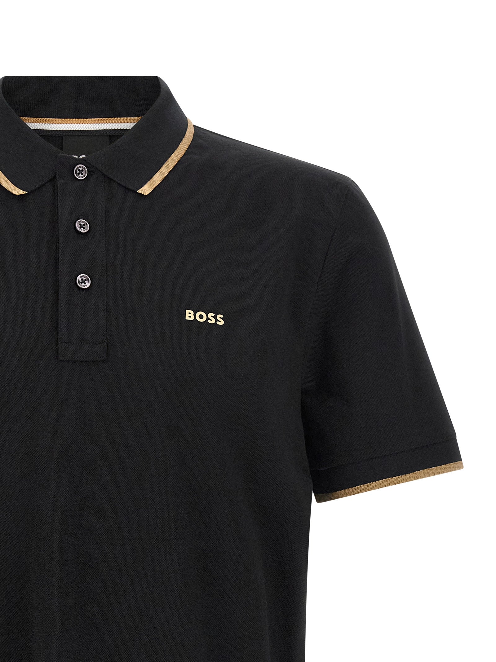 Hugo Boss Black Cotton Polo Shirt - Designer Luxury Essential