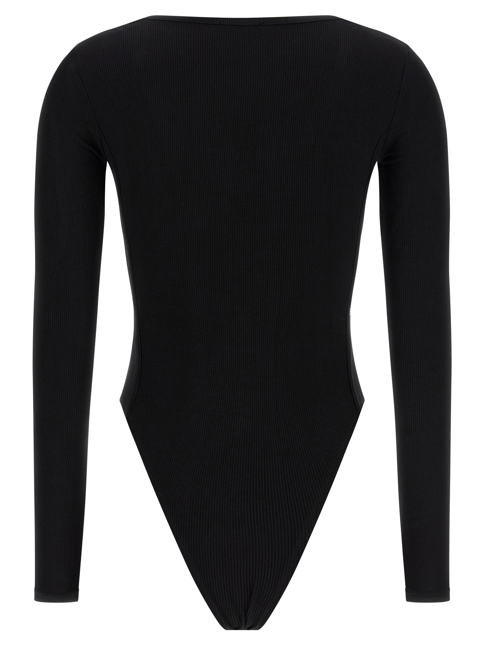Diesel Black Viscose Bodysuit - Artisanal Luxury Fashion