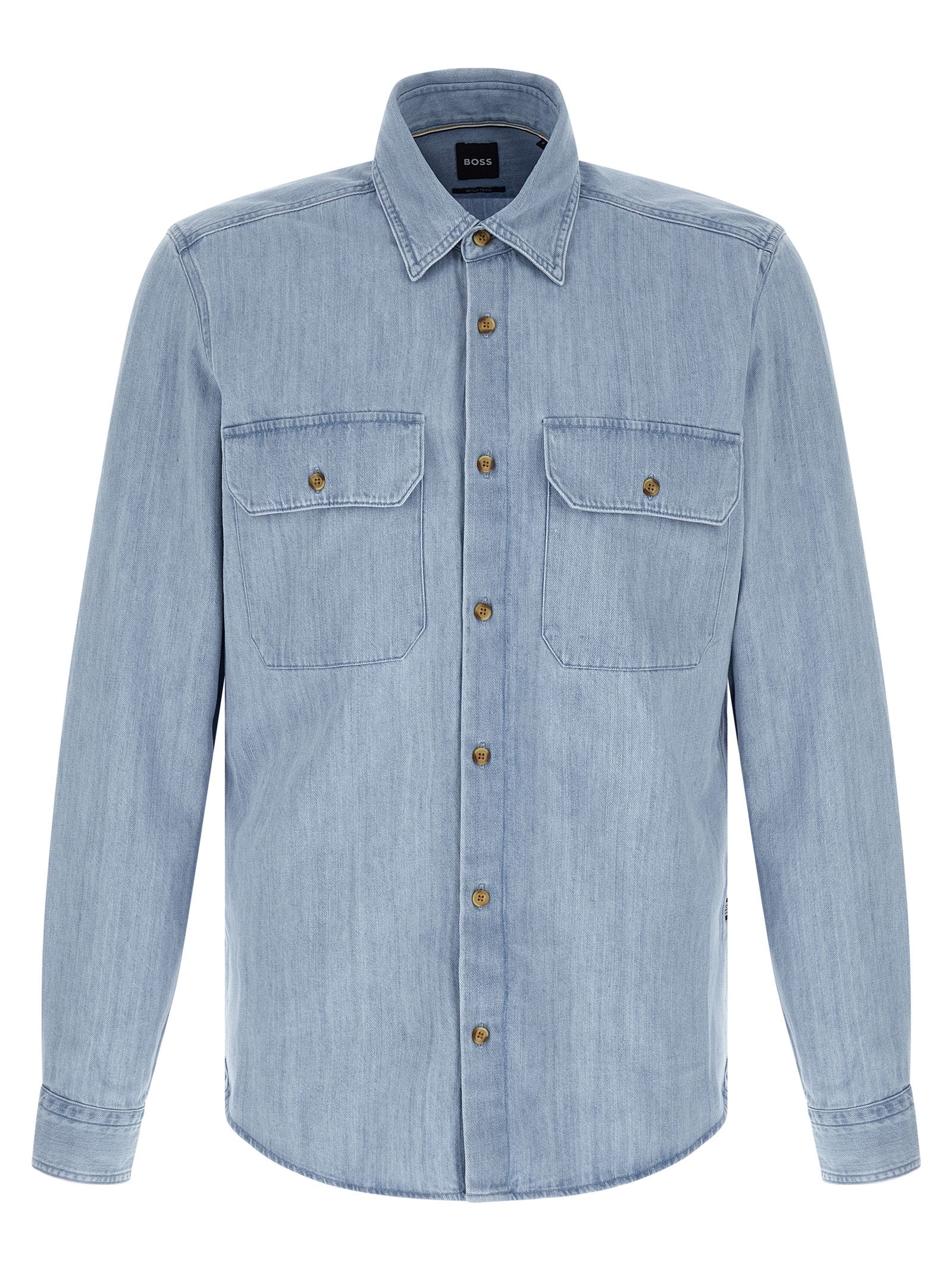 Hugo Boss Light Blue Cotton Blouse | Artisanal Luxury Elegance