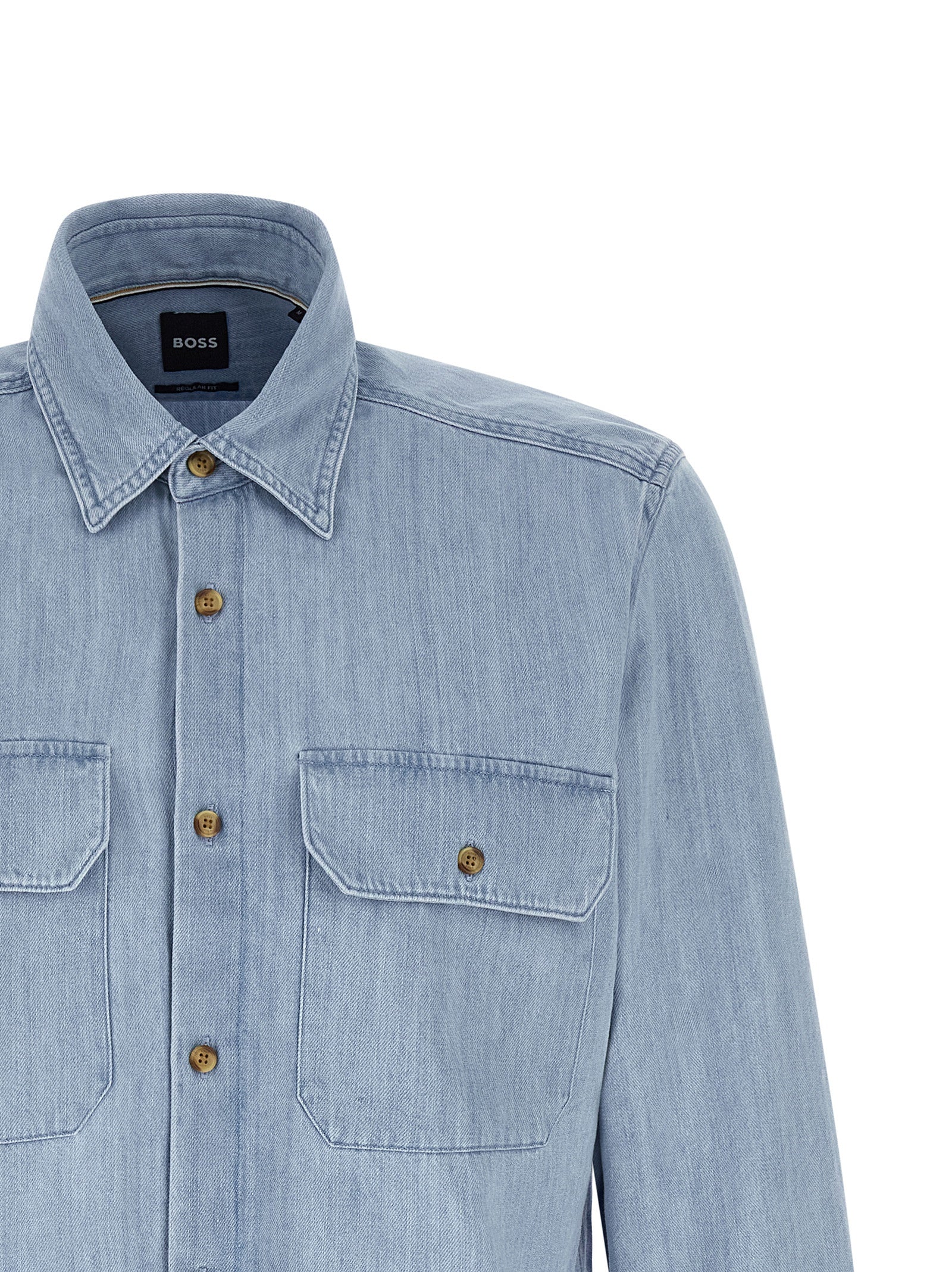 Hugo Boss Blue Cotton Blouse - Artisanal Elegance for All