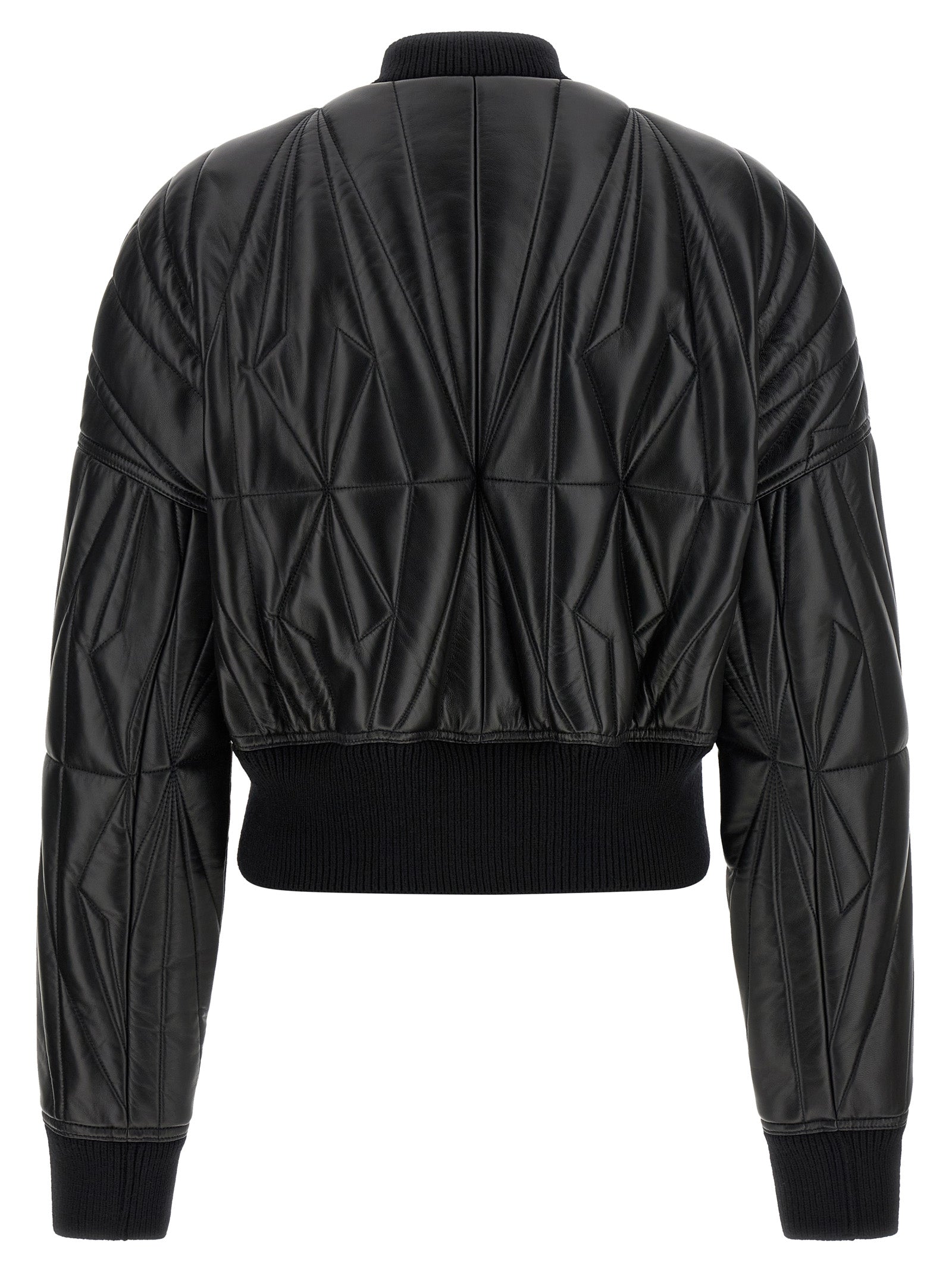 Indulge in the exquisite allure of the Rick Owens Black Lamb Leather Jacket, a masterpiece of luxury craftsmanship that redefines modern elegance and sophistication.