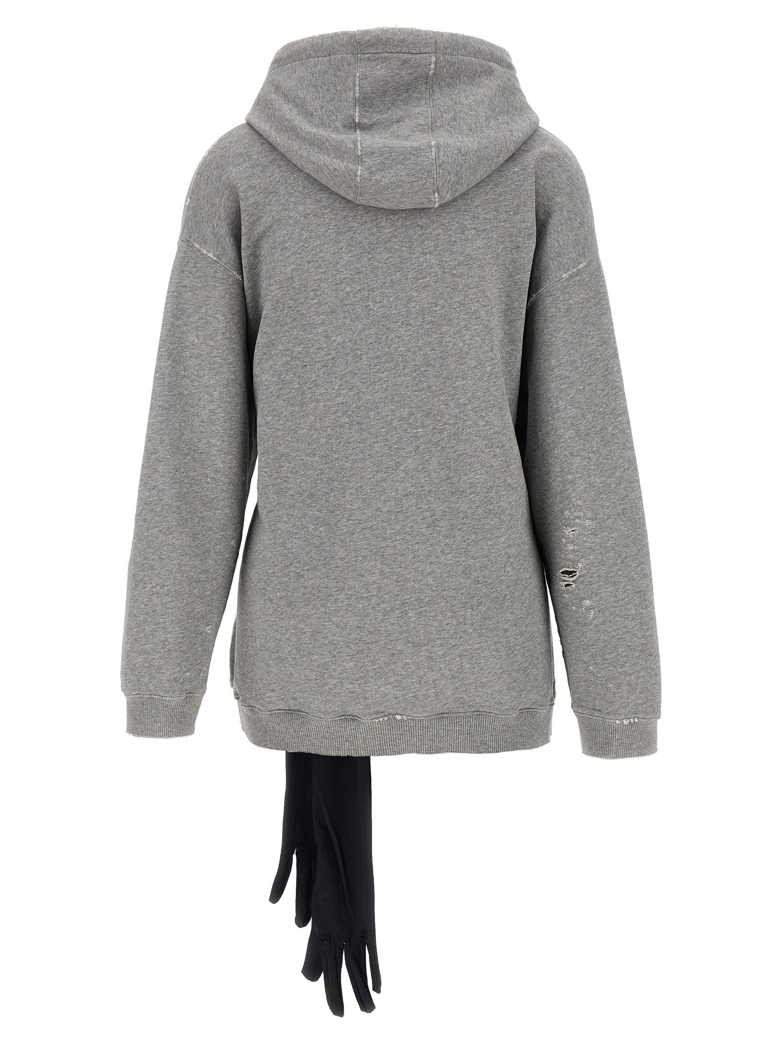 Elevate your style with the MM6 Maison Margiela Gray Cotton Short Dress, where edgy design meets luxurious craftsmanship for a timeless statement of individuality.