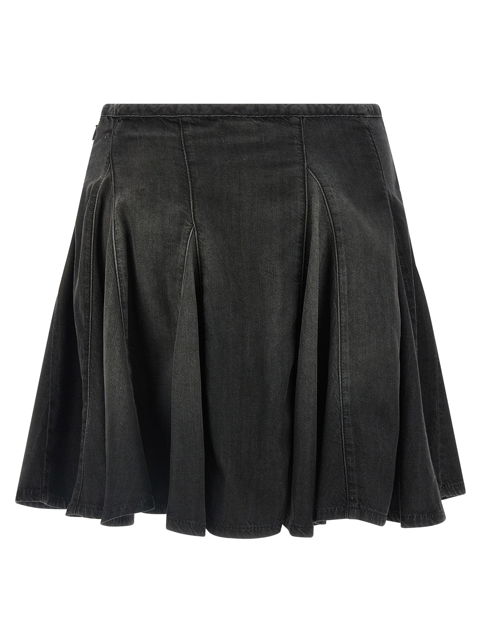 Diesel Black Cotton Long Skirt | Artisanal Luxury Fashion