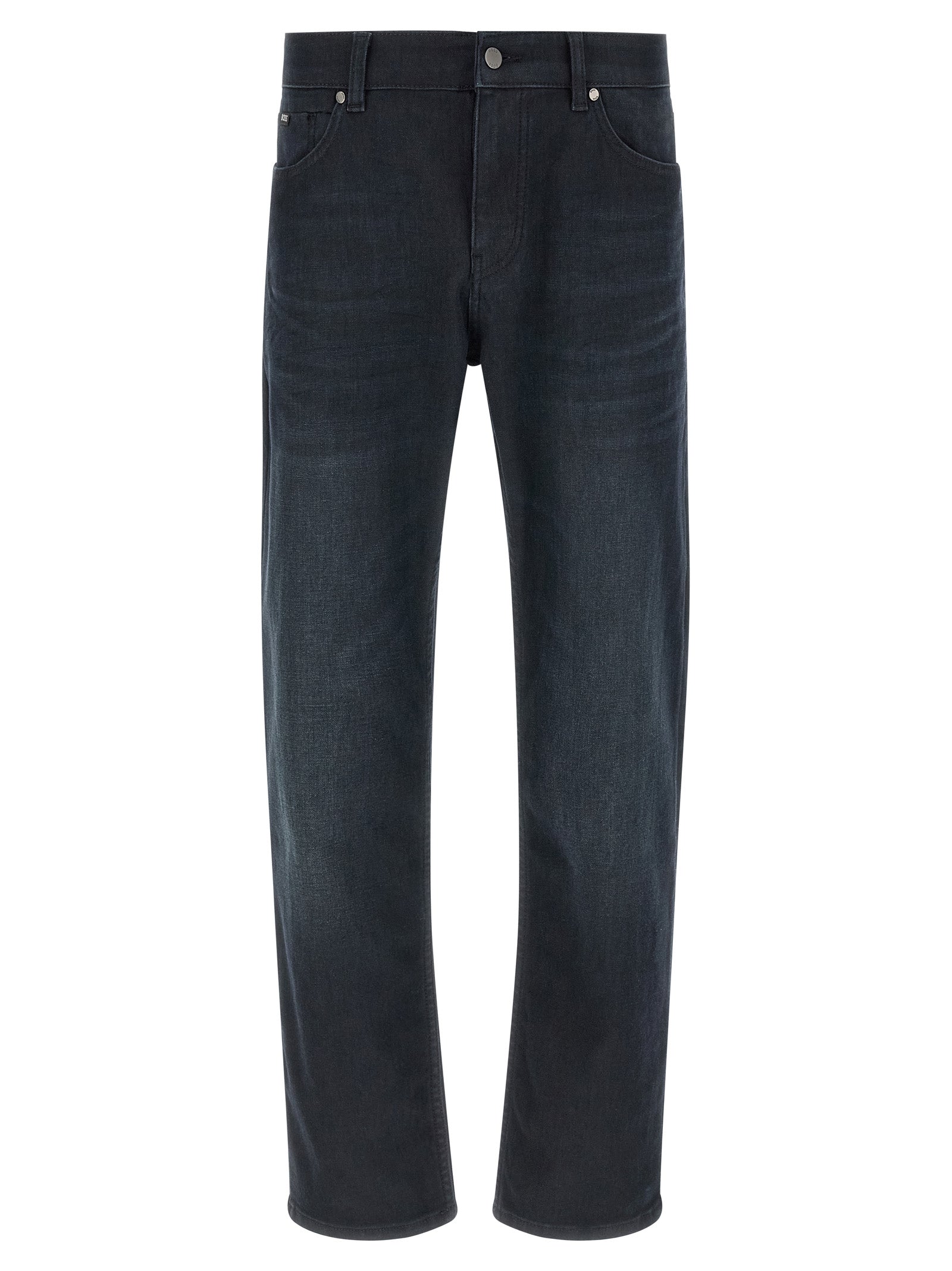 Hugo Boss Blue Straight-Leg Jeans - Designer Luxury Denim