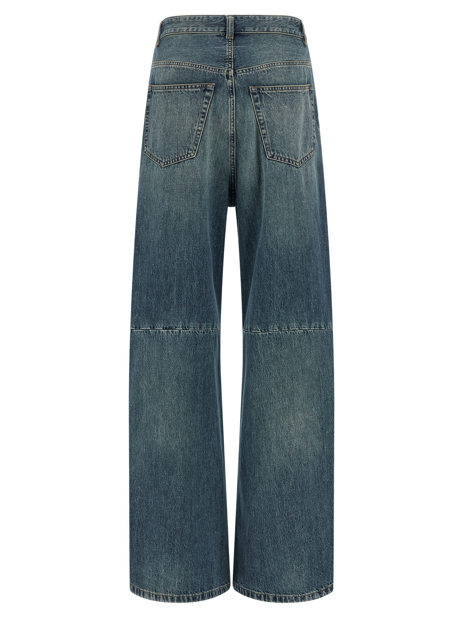 Elevate your style with MM6 Maison Margiela's Stonewashed Denim Jeans, where avant-garde design meets luxurious comfort, perfect for the discerning connoisseur.