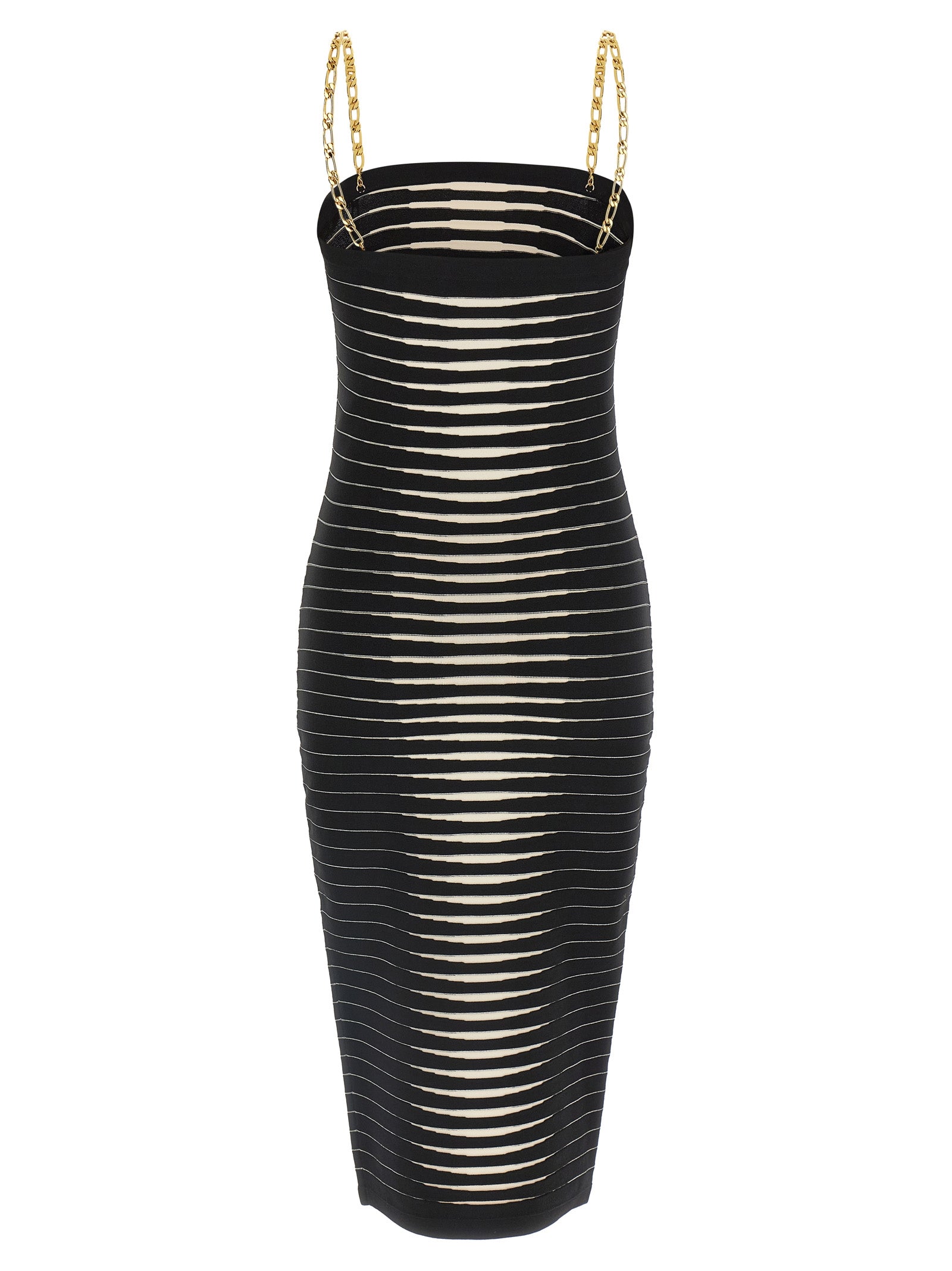 Elisabetta Franchi Bicolor Viscose Midi Dress