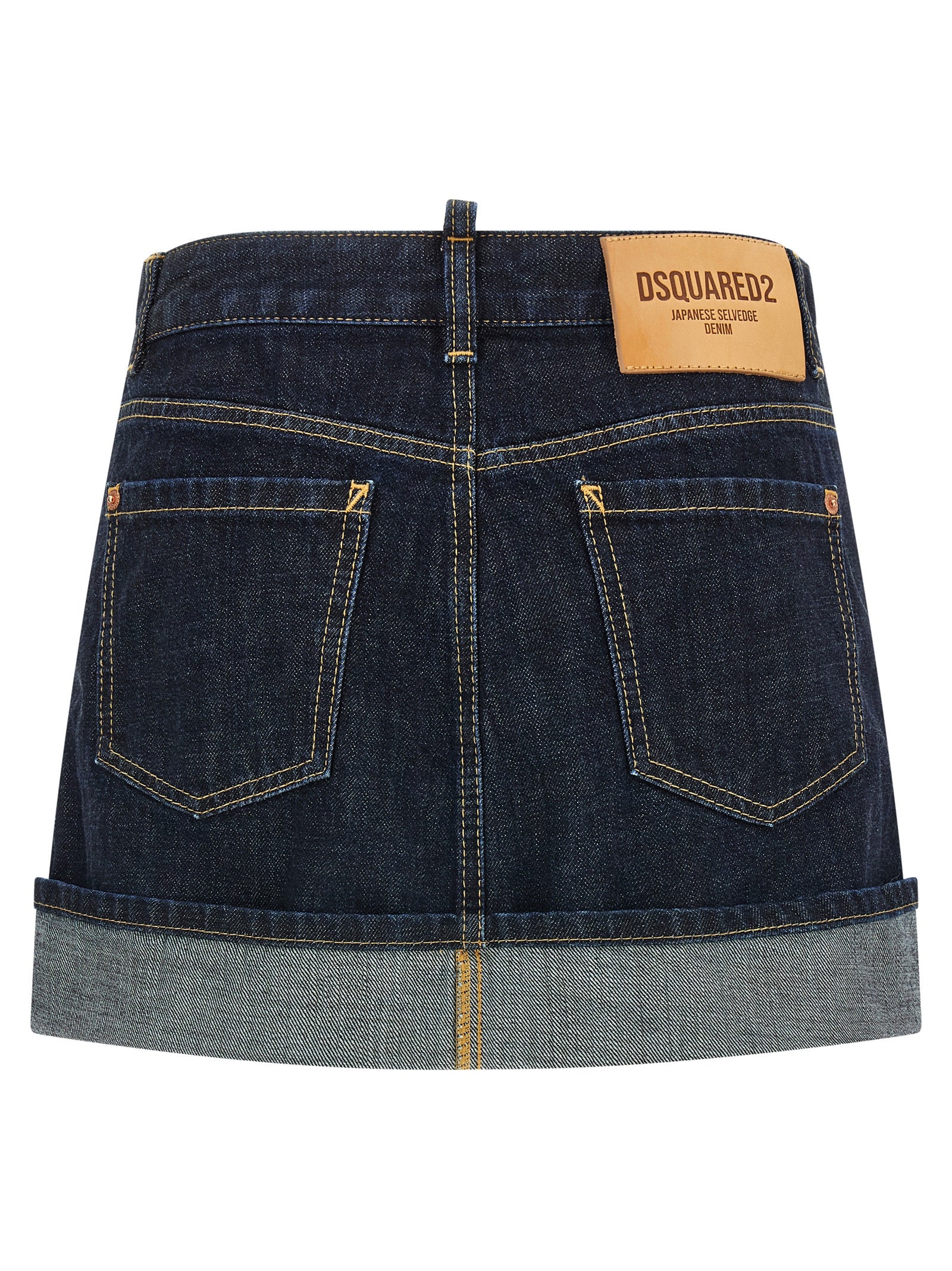 Dsquared² Blue Cotton Long Skirt – Artisanal Luxury Fashion