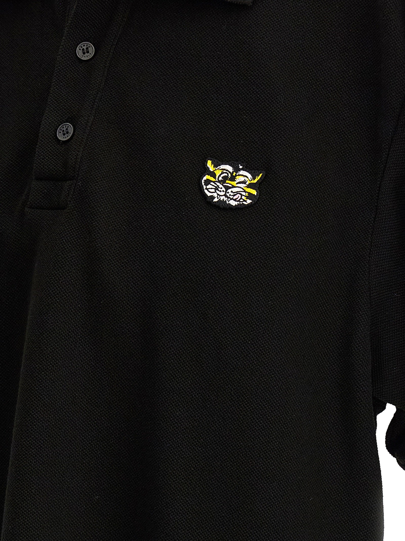 Kenzo Black Cotton Polo Shirt
