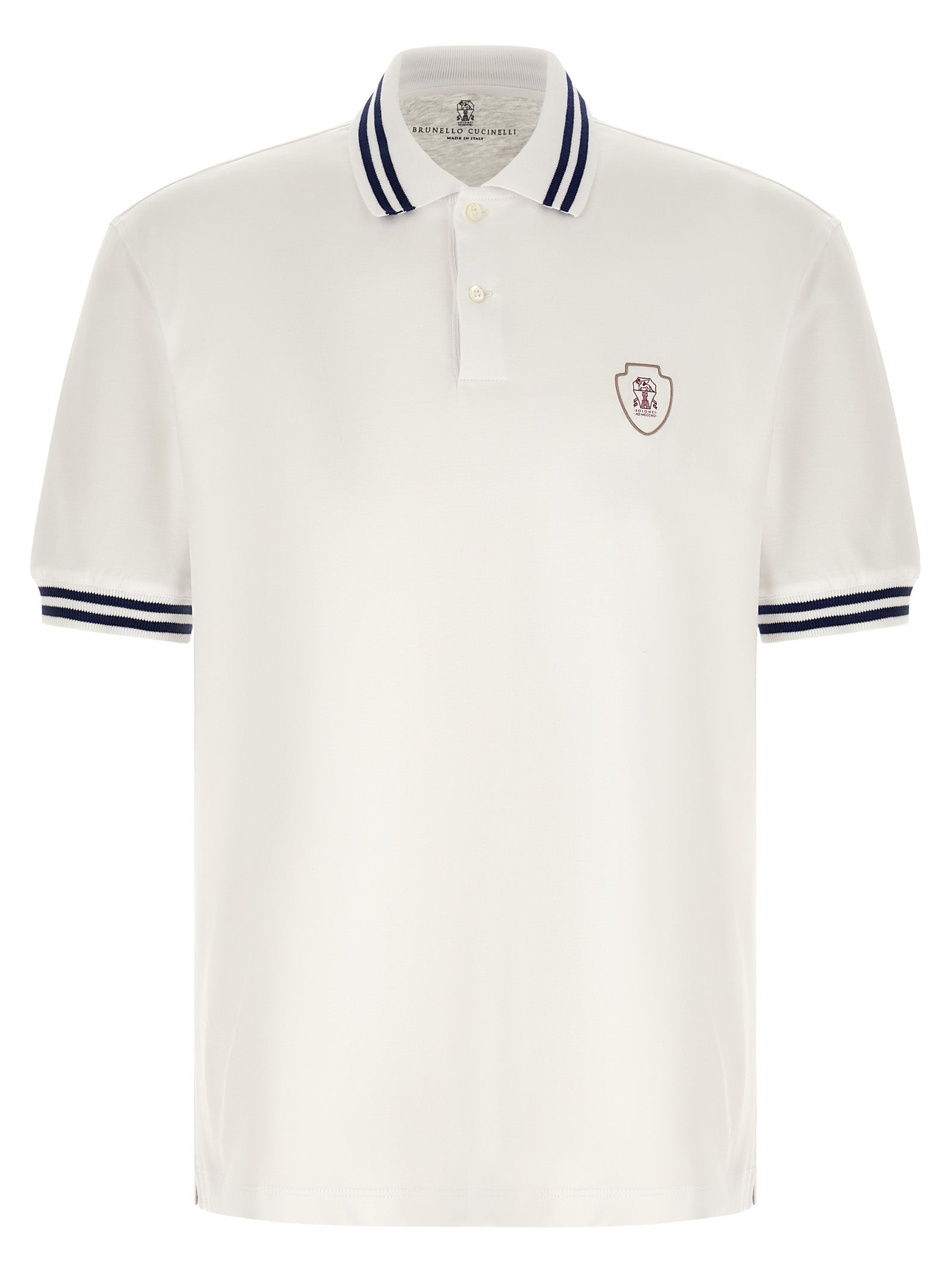 Brunello Cucinelli White Cotton Polo Shirt - Timeless Luxury
