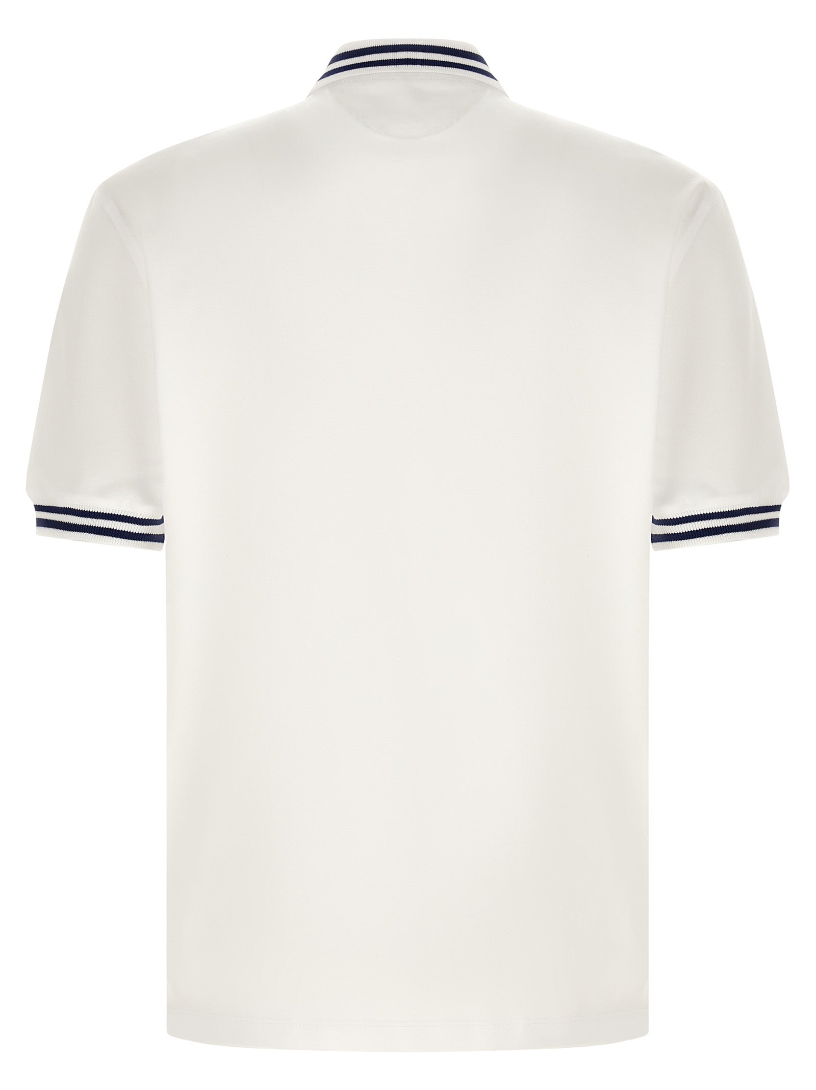 Brunello Cucinelli White Cotton Polo Shirt - Designer Luxury Couture