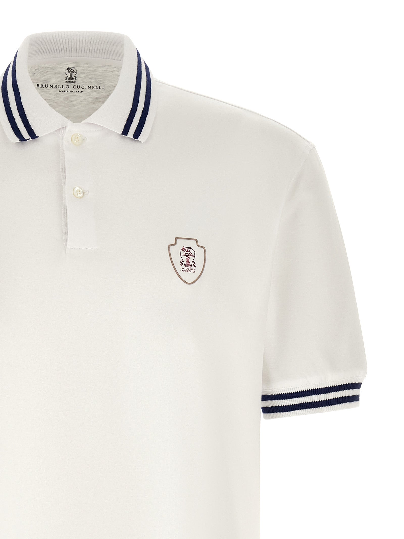 Brunello Cucinelli White Cotton Polo Shirt - Timeless Luxury