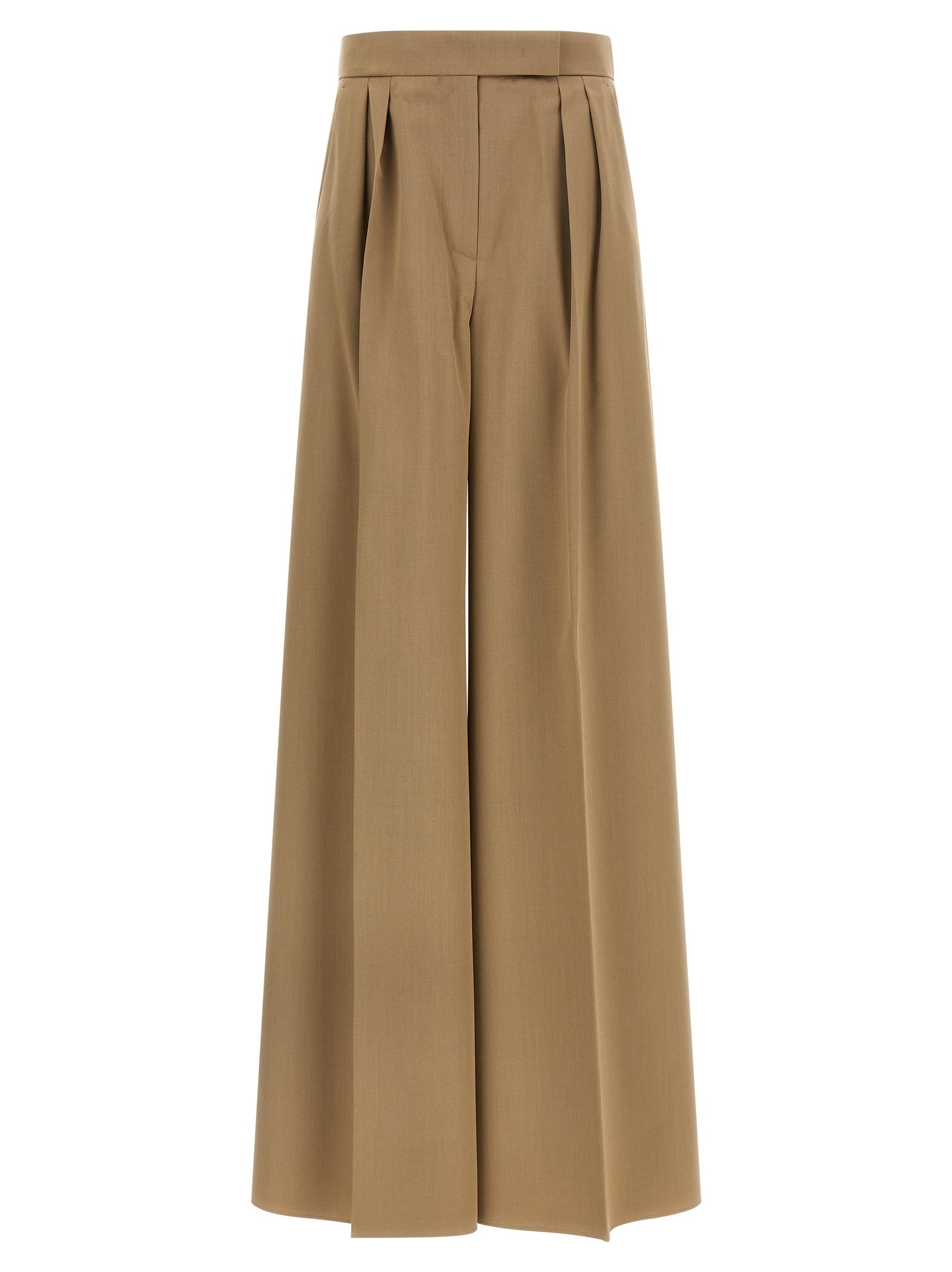 Elevate your style with Max Mara's Brown Virgin Wool Casual Pants, a masterpiece of Italian craftsmanship, blending timeless elegance with modern sophistication.
