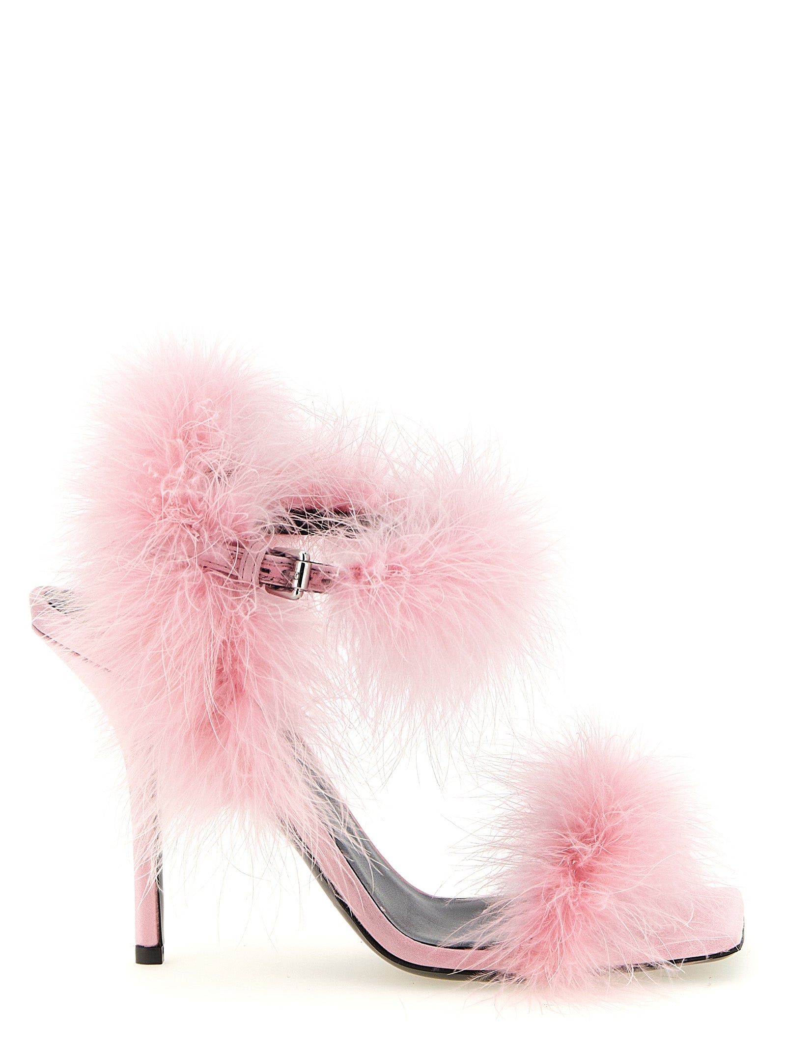 Experience the allure of Moschino's Multicolor Viscose Stiletto Heel Sandals, where exquisite craftsmanship meets luxurious silk and viscose for an elevated style statement.