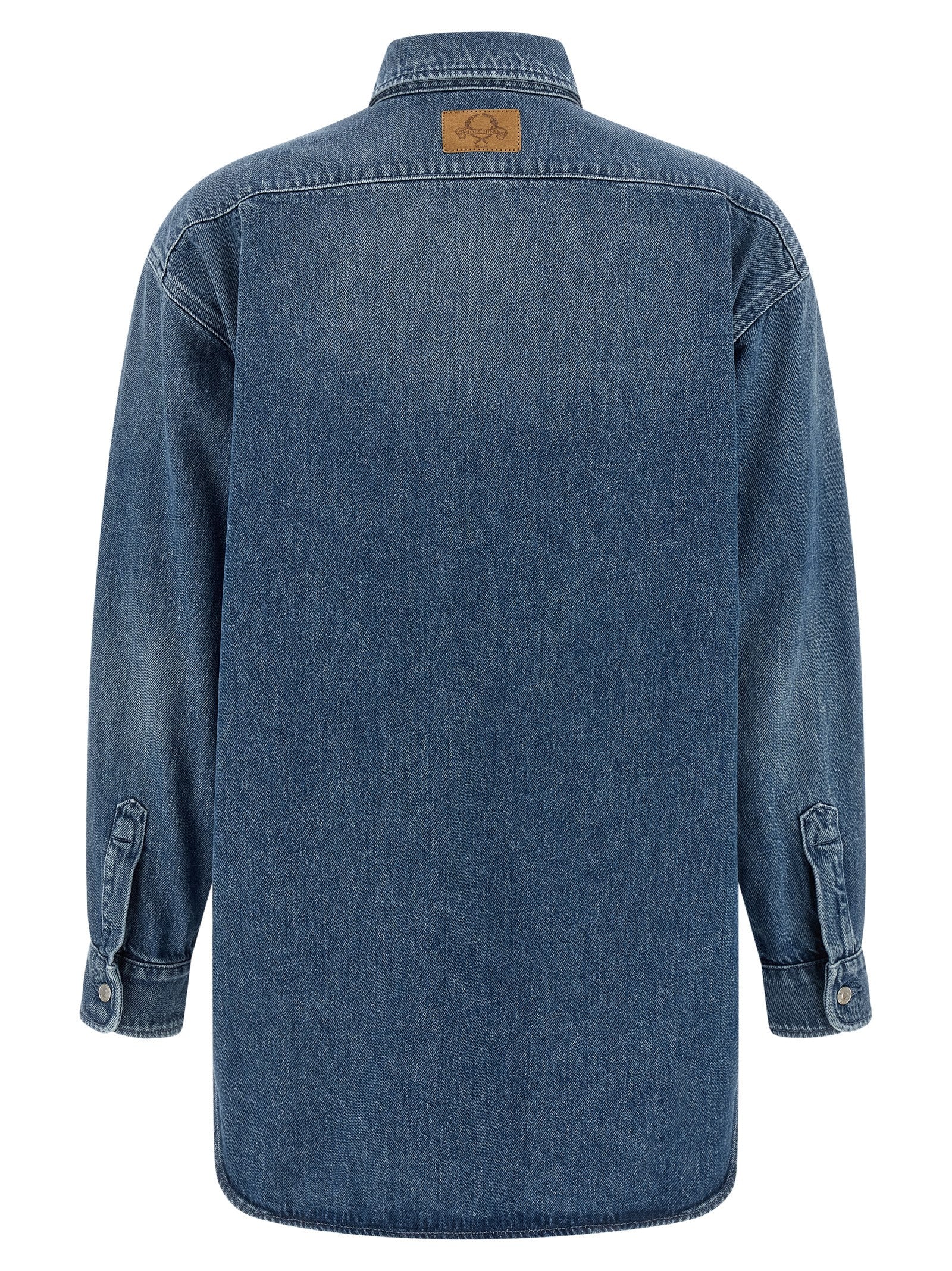 Elevate your style with the Moschino Blue Cotton Blouse, a luxurious blend of artisanal craftsmanship and sophisticated design, perfect for the discerning individual.