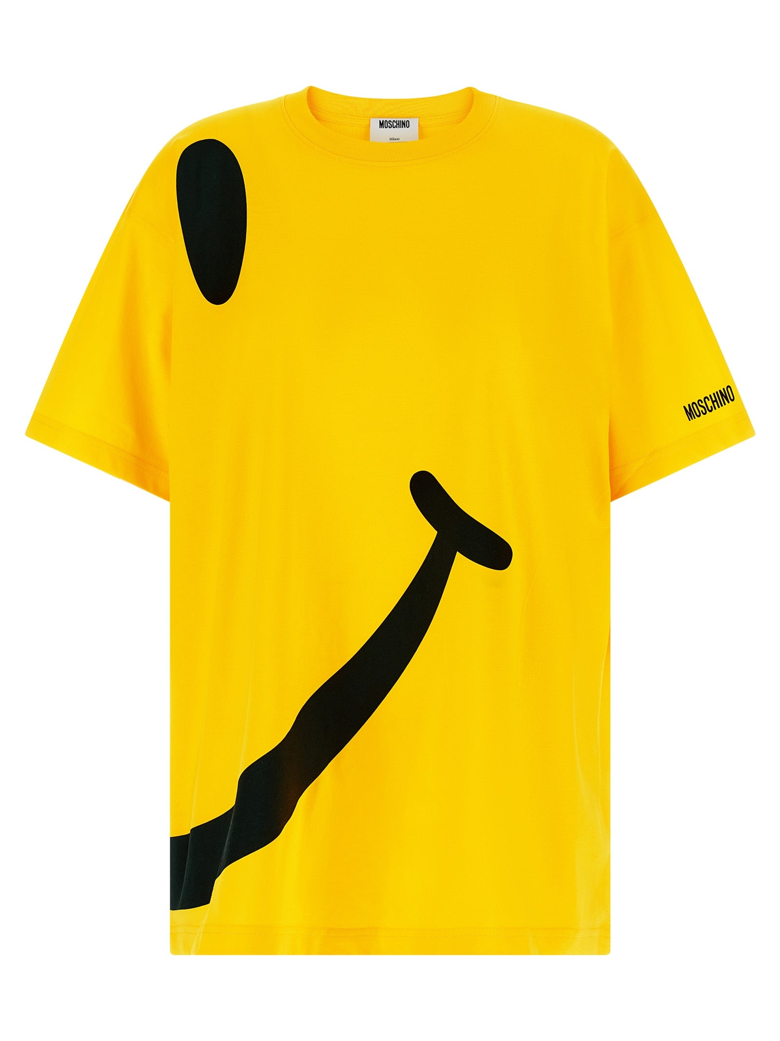 Experience the playful elegance of the Moschino Bicolor Cotton T-Shirt, crafted from organic cotton for a luxurious touch that elevates your everyday style.