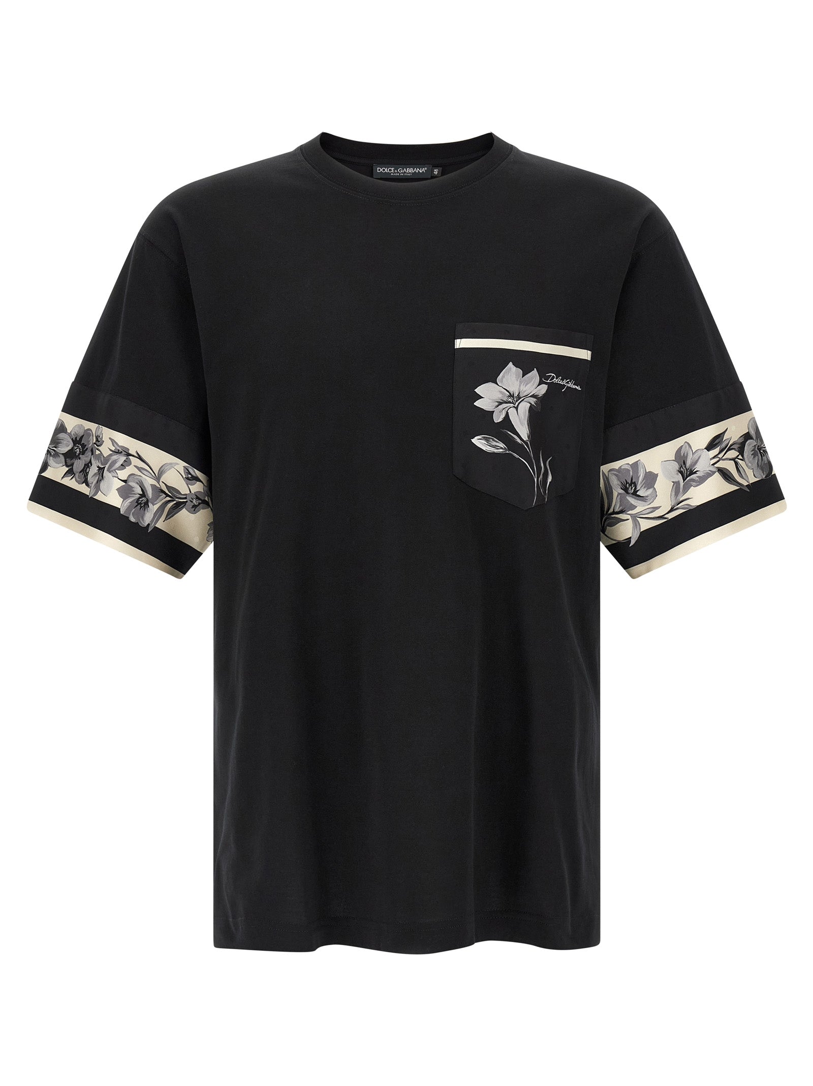 Dolce & Gabbana Black Cotton Long Sleeve T-Shirt - Timeless Luxury
