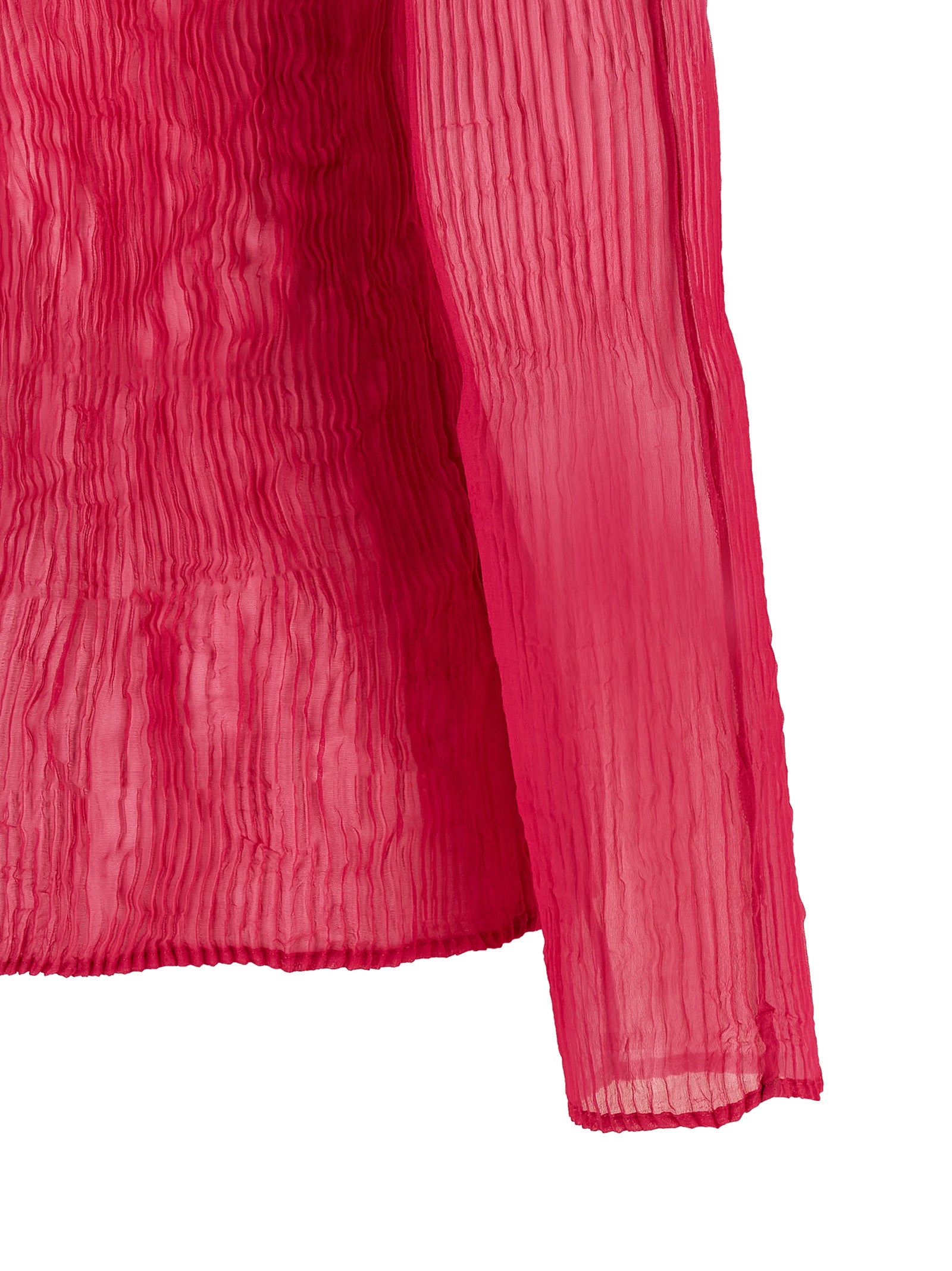 Experience the allure of the Issey Miyake Fuchsia Polyester Shirt, a masterpiece of sustainable luxury and avant-garde design, perfect for those who embrace elegance.