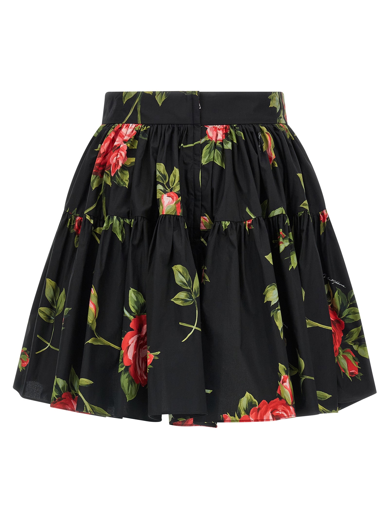 Dolce & Gabbana Black Cotton Long Skirt – Artisanal Couture