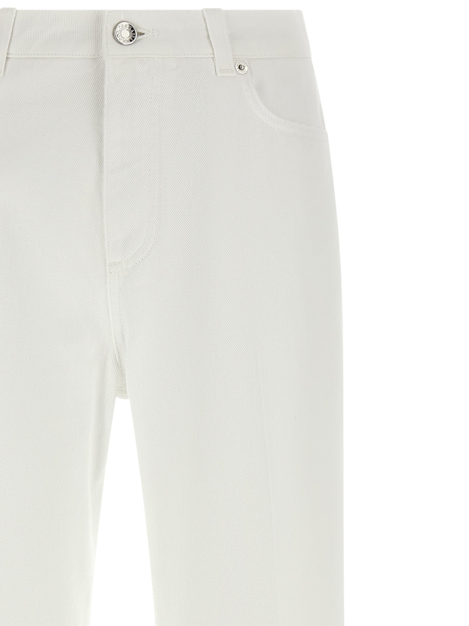 Dolce & Gabbana White Cotton Flared Jeans - Timeless Luxury Denim