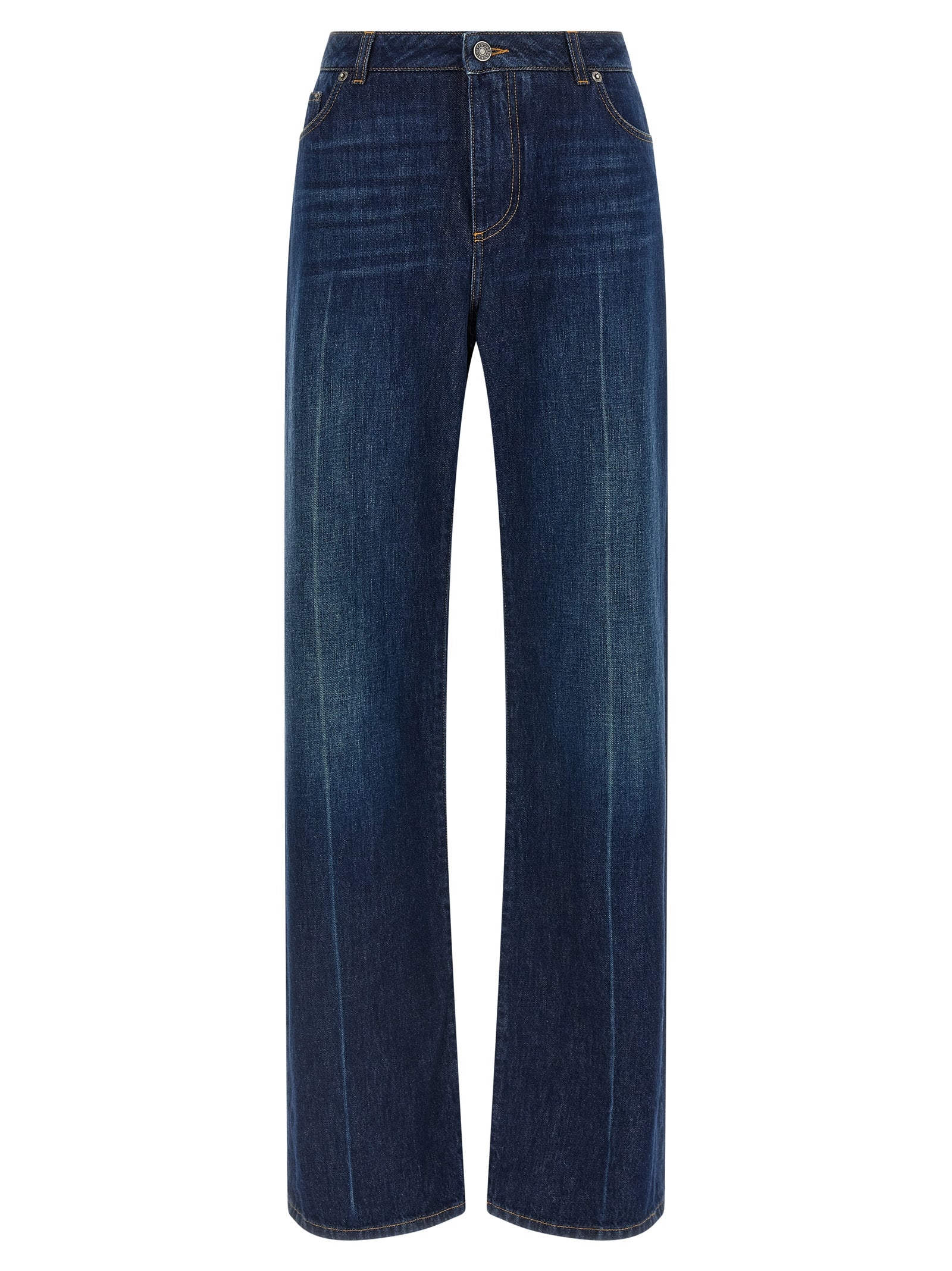 Discover the exquisite Dolce & Gabbana Blue Cotton Straight-Leg Jeans, a masterpiece of Italian craftsmanship that embodies luxury and sophistication for the discerning individual.