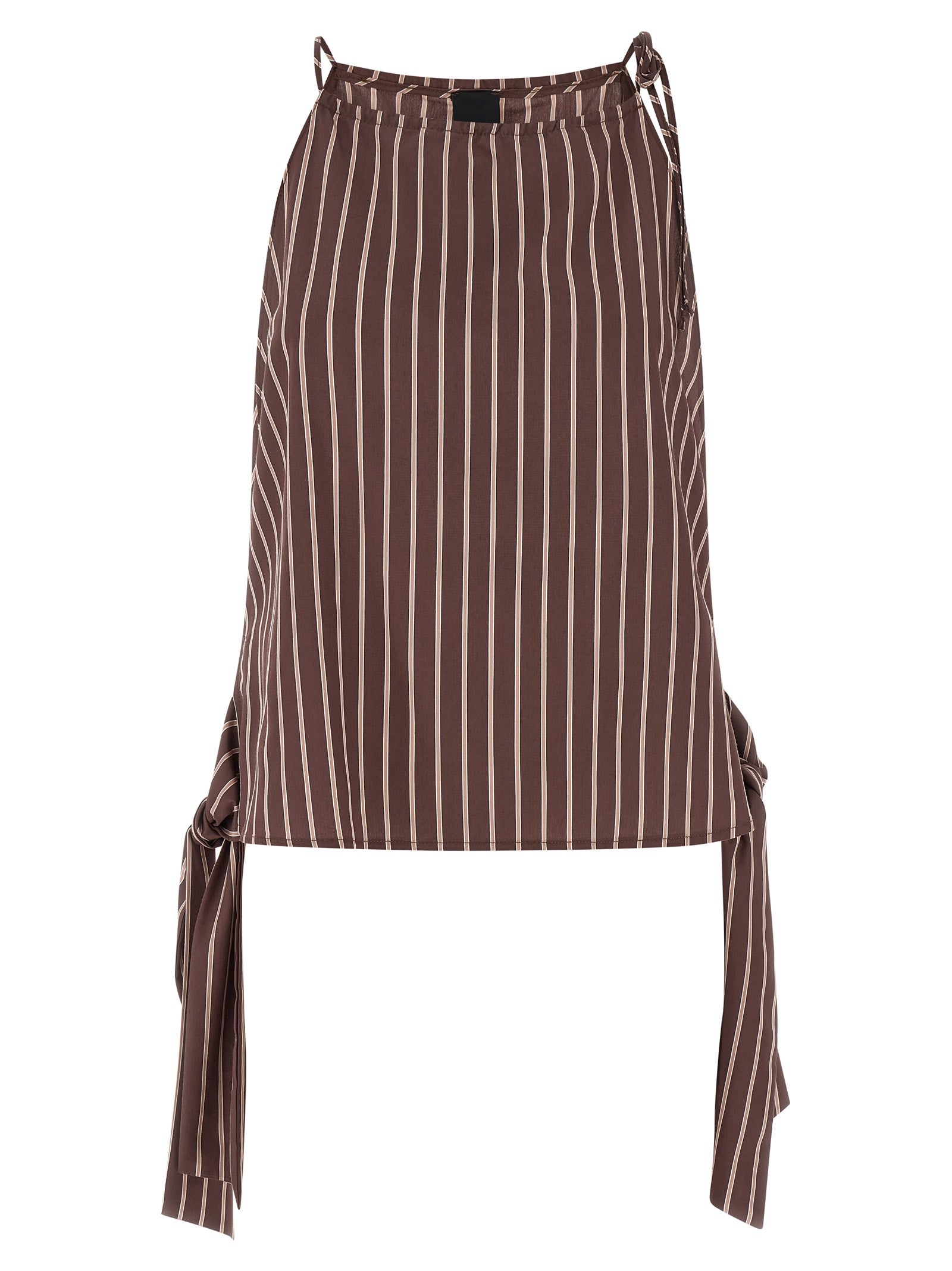Elevate your wardrobe with the PINKO Brown Viscose Sleeveless T-Shirt, a luxurious blend of artisanal craftsmanship and contemporary design, perfect for the discerning individual.