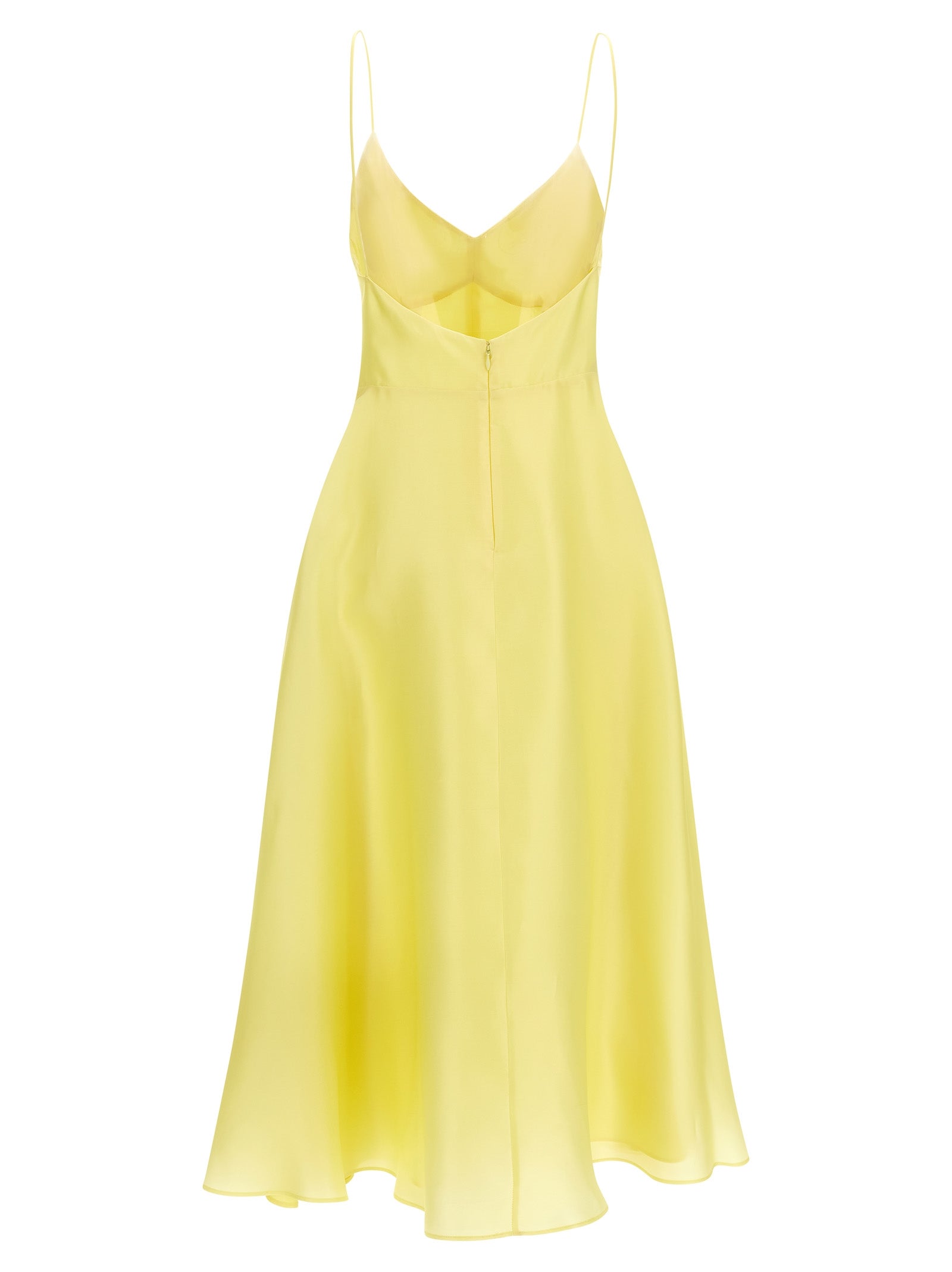 Alberta Ferretti Bicolor Silk Midi Dress - Exquisite Couture Elegance