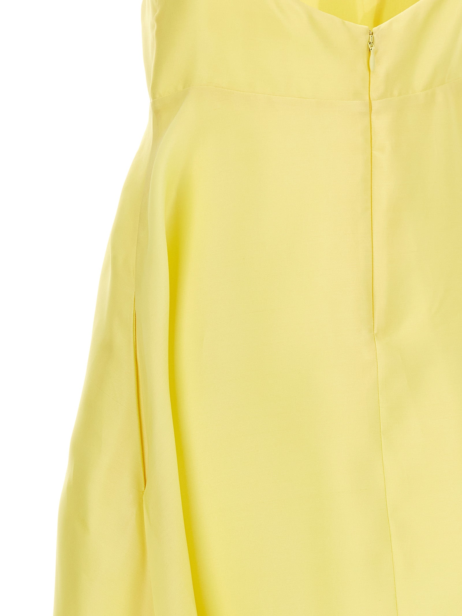 Alberta Ferretti Bicolor Silk Midi Dress - Exquisite Couture Elegance