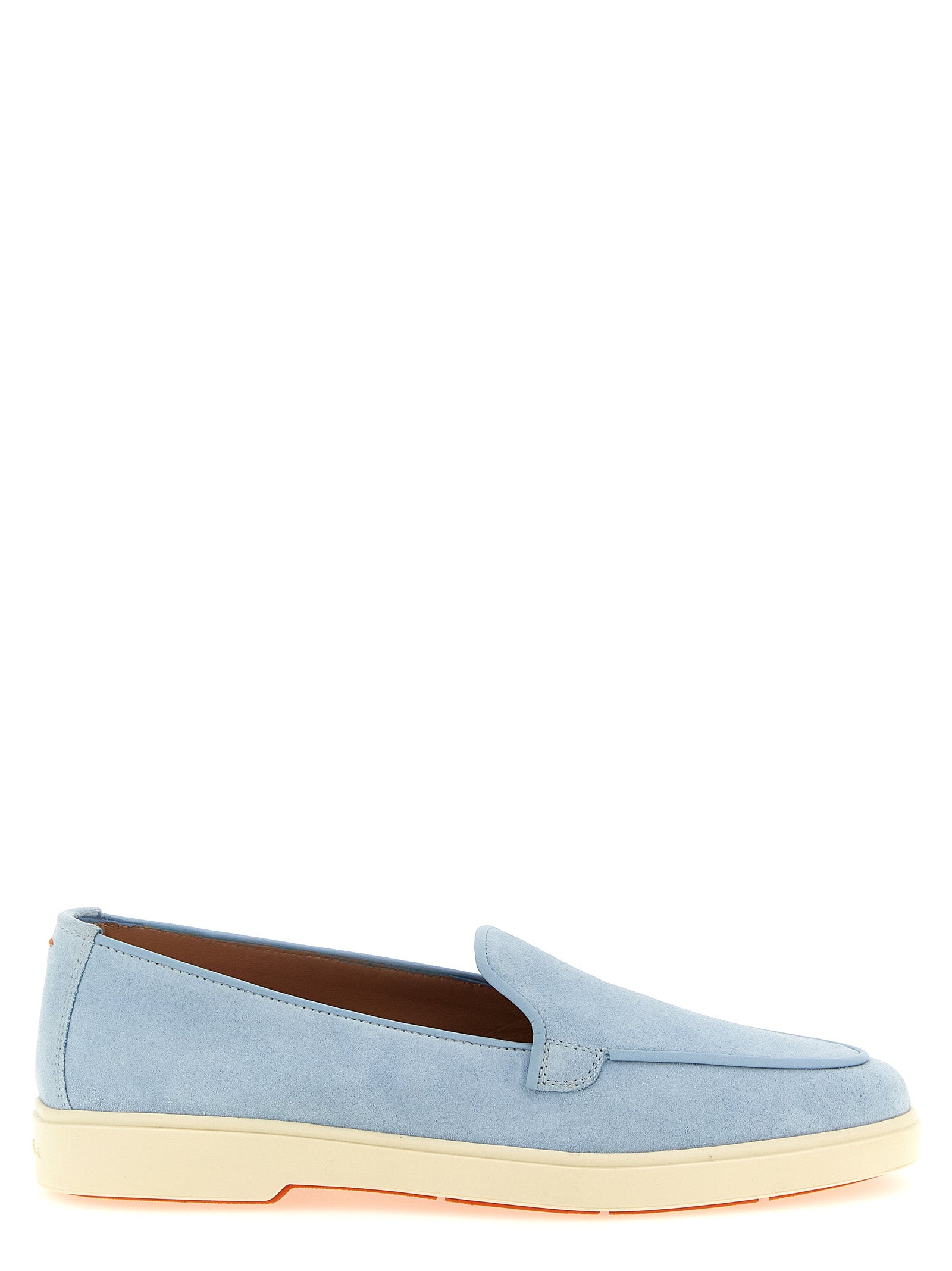 Santoni Blue Calfskin Slip-On Loafers - Timeless Elegance in Luxury