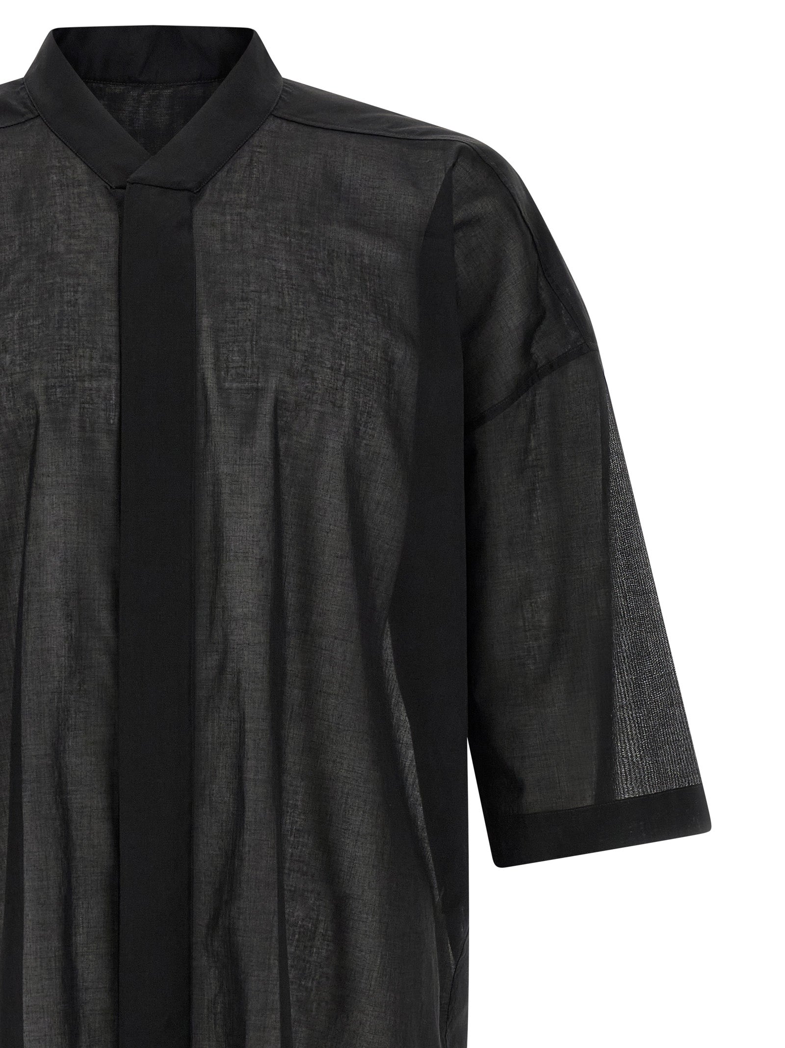 Rick Owens Black Cotton Blouse