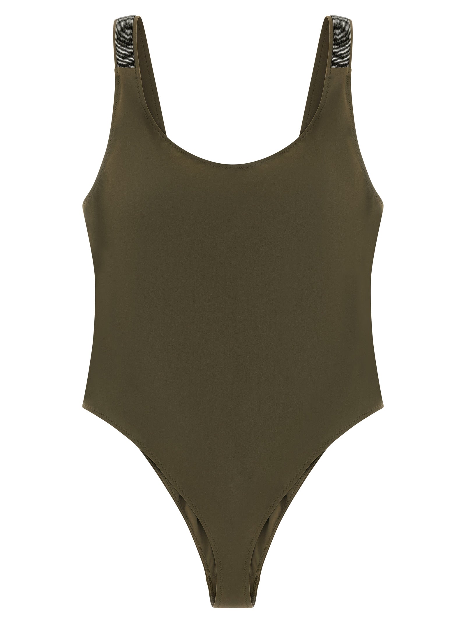 Brunello Cucinelli One-Piece Swimsuit, Designer Luxury Couture