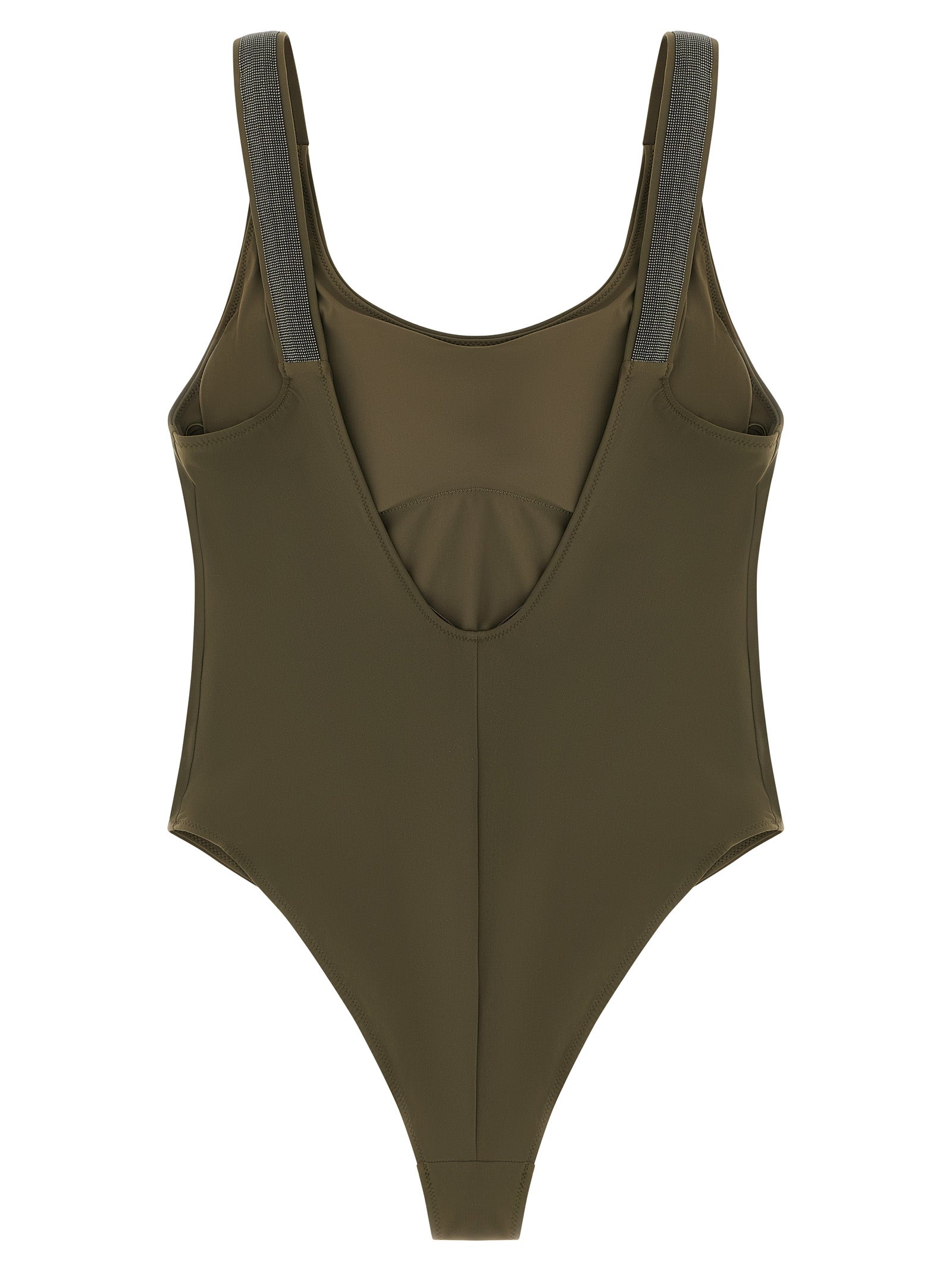 Brunello Cucinelli One-Piece Swimsuit, Designer Luxury Couture