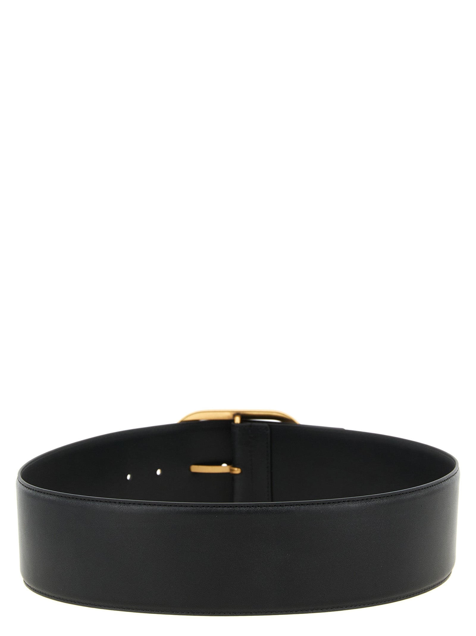 Elevate your ensemble with the PINKO Black Cowhide High-Waist Belt, a luxurious fusion of artisanal craftsmanship and bold design, perfect for defining elegance.