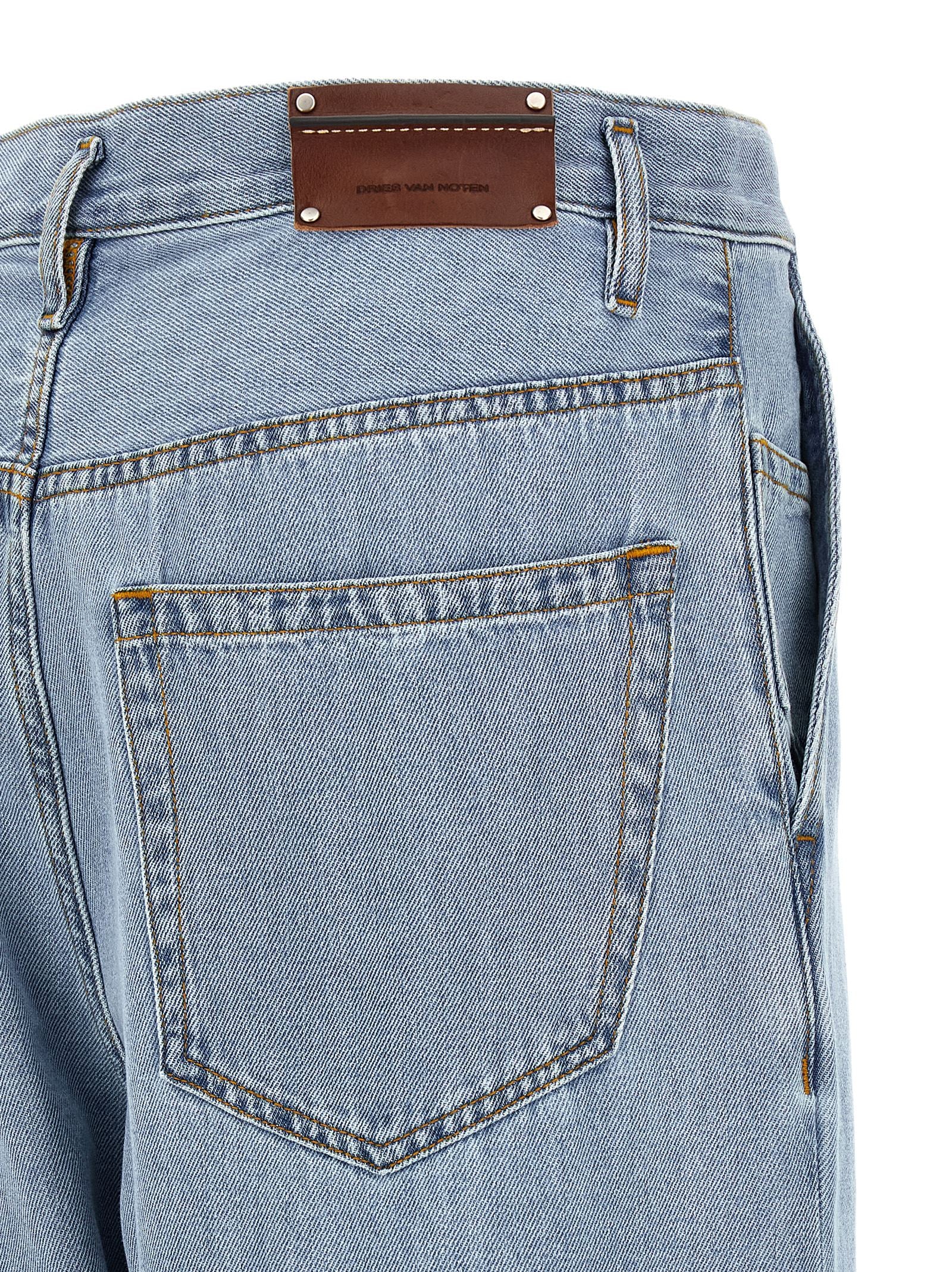 Dries Van Noten Blue Cotton Jeans Denim