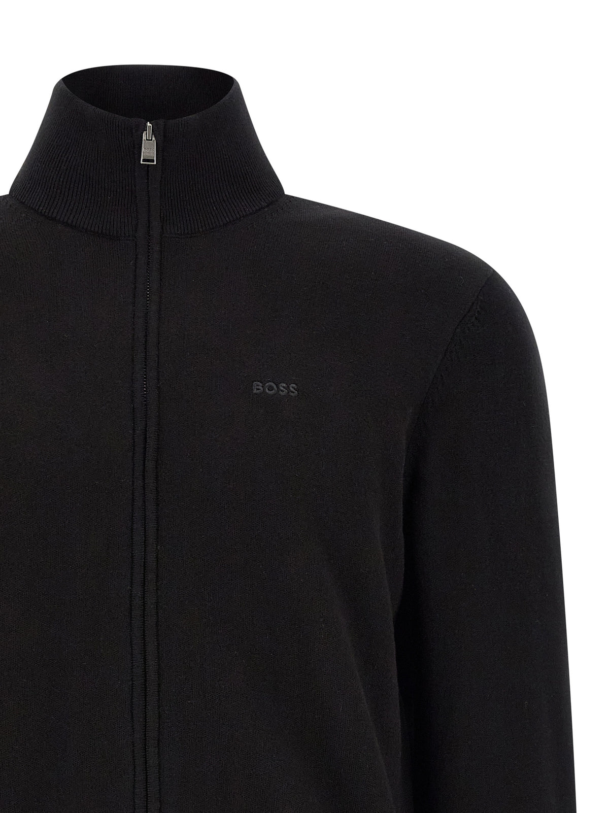 Hugo Boss Black Cotton Cardigan – Timeless Luxury Essential