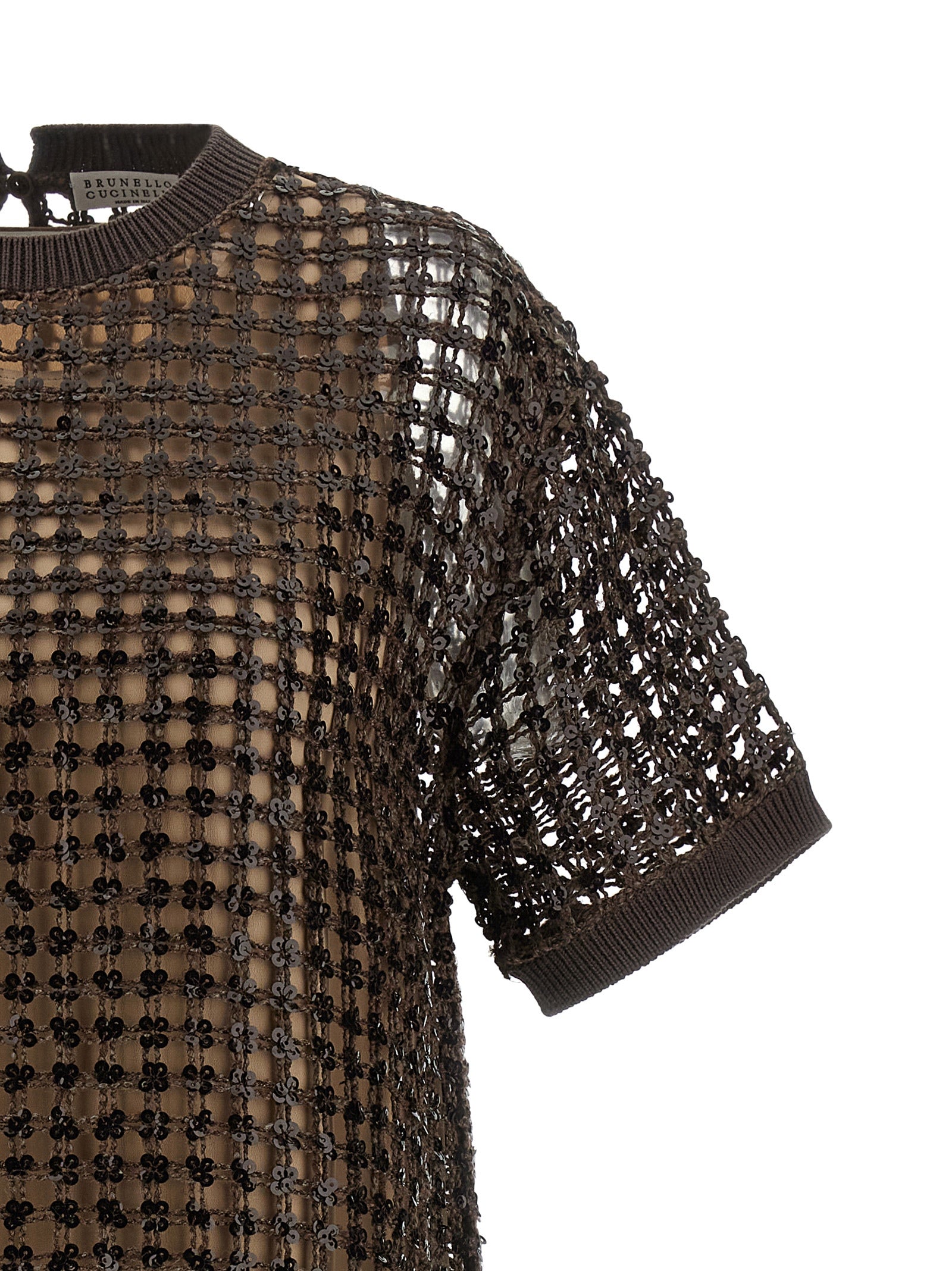 Brunello Cucinelli Brown Silk Short Dress - Artisanal Elegance
