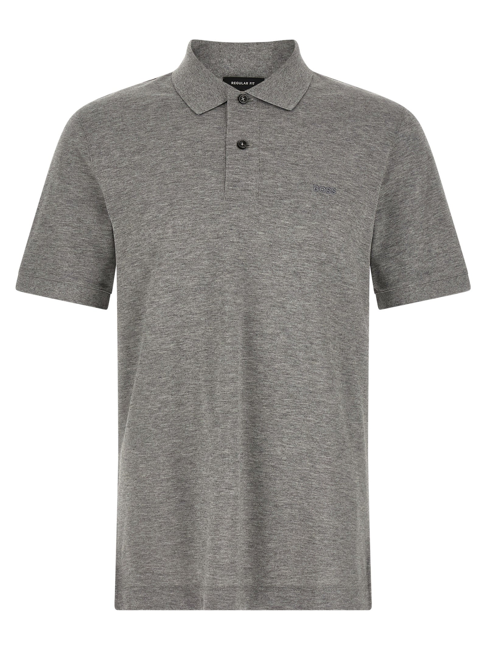Hugo Boss Gray Cotton Polo Shirt | Designer Luxury Elegance
