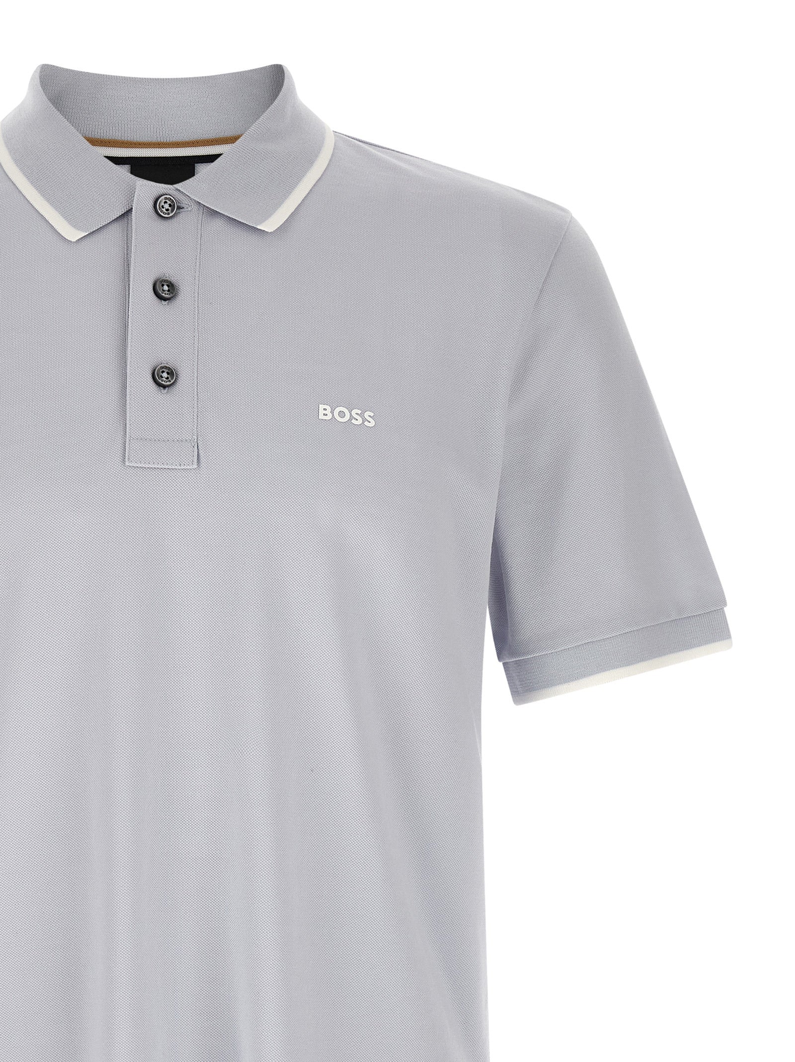 Hugo Boss Blue Cotton Polo Shirt - Artisanal Luxury Wear