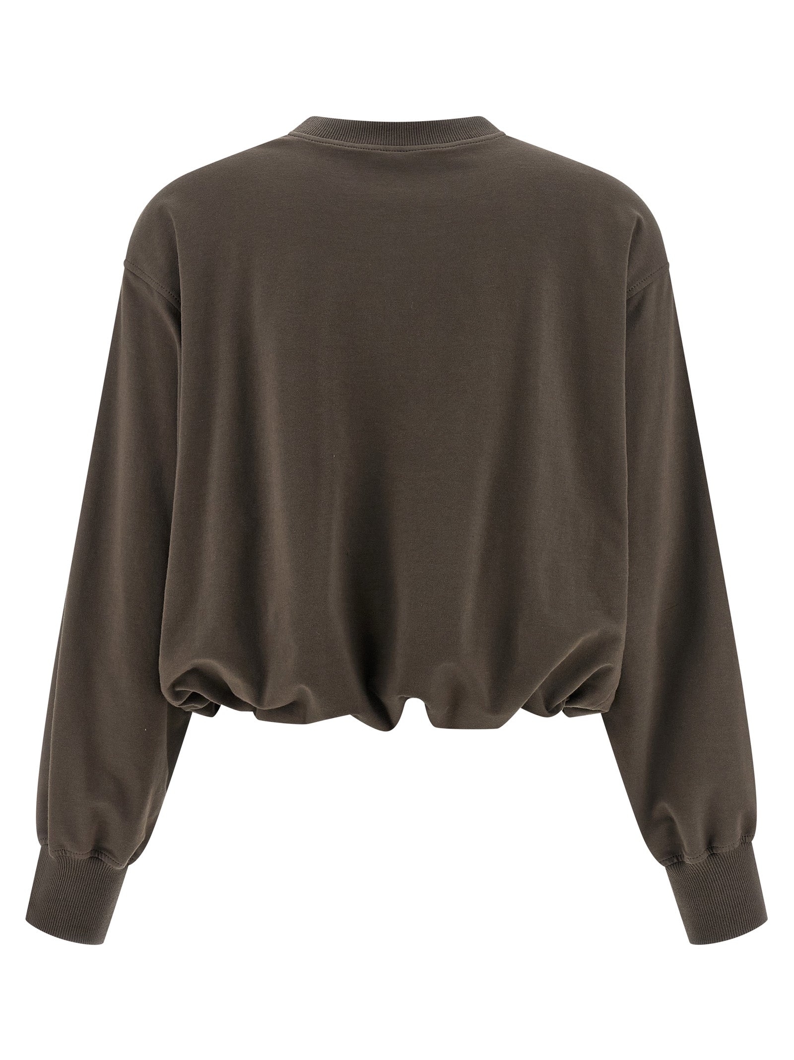 Brunello Cucinelli Brown Cotton Sweatshirt - Artisanal Luxury